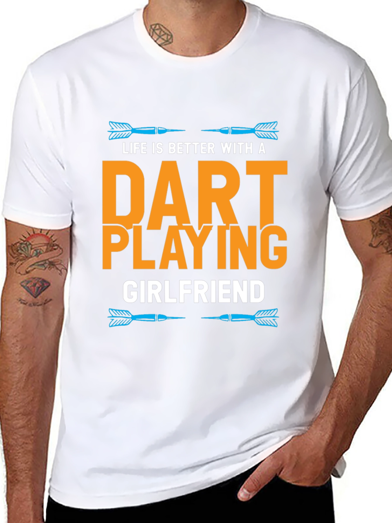 Dart Playing Girlfriend T-Shirt
