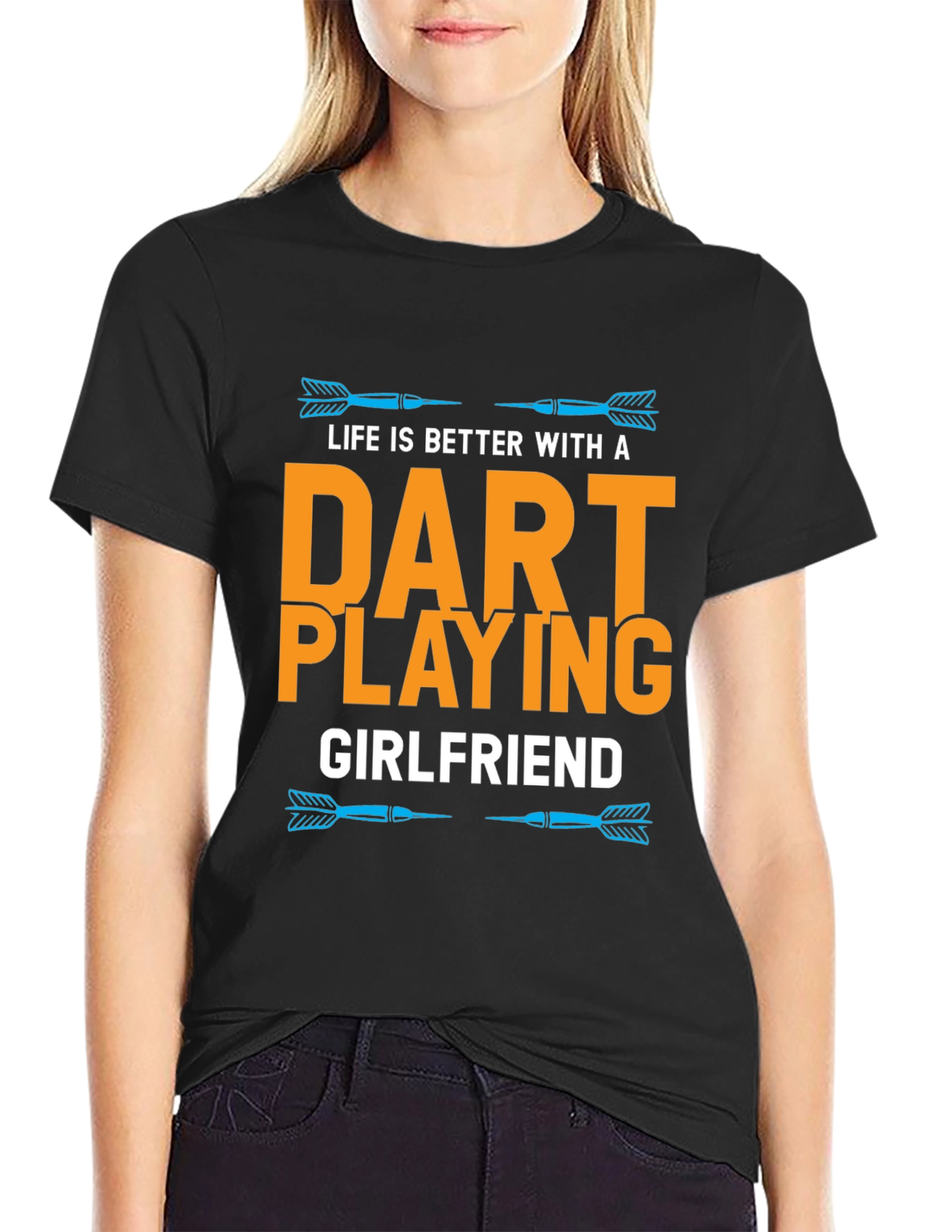 Dart Playing Girlfriend T-Shirt