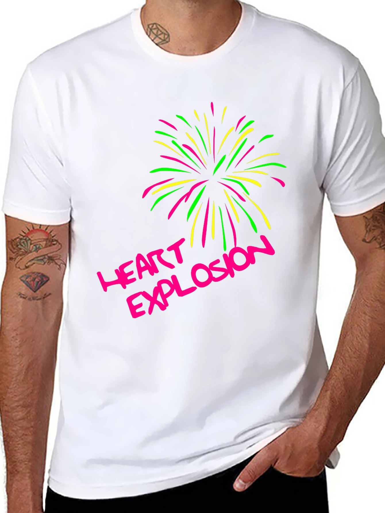 Heart Explosion Graphic T-Shirt
