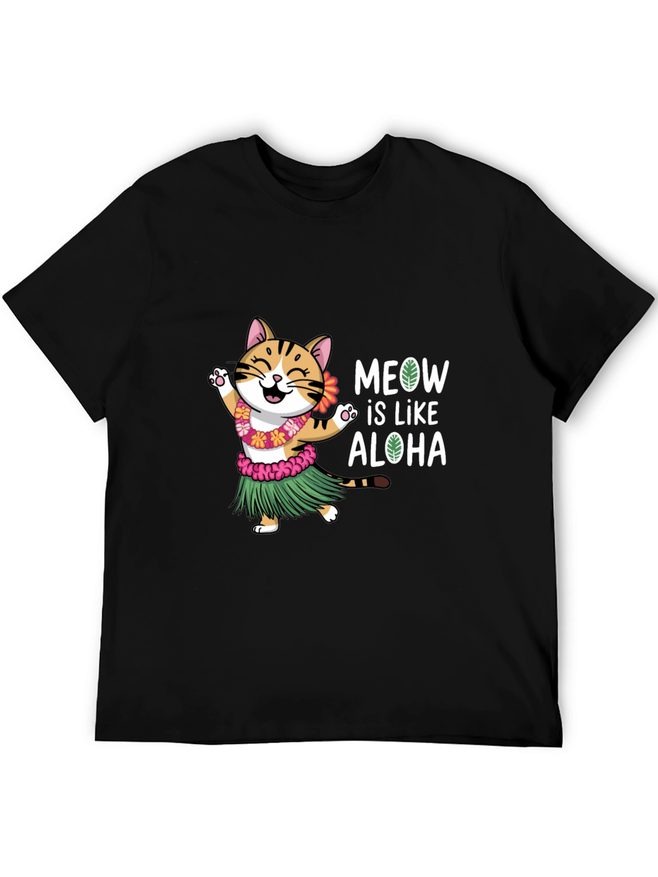 Meow is Like Aloha Cat Hawaiian T-Shirt