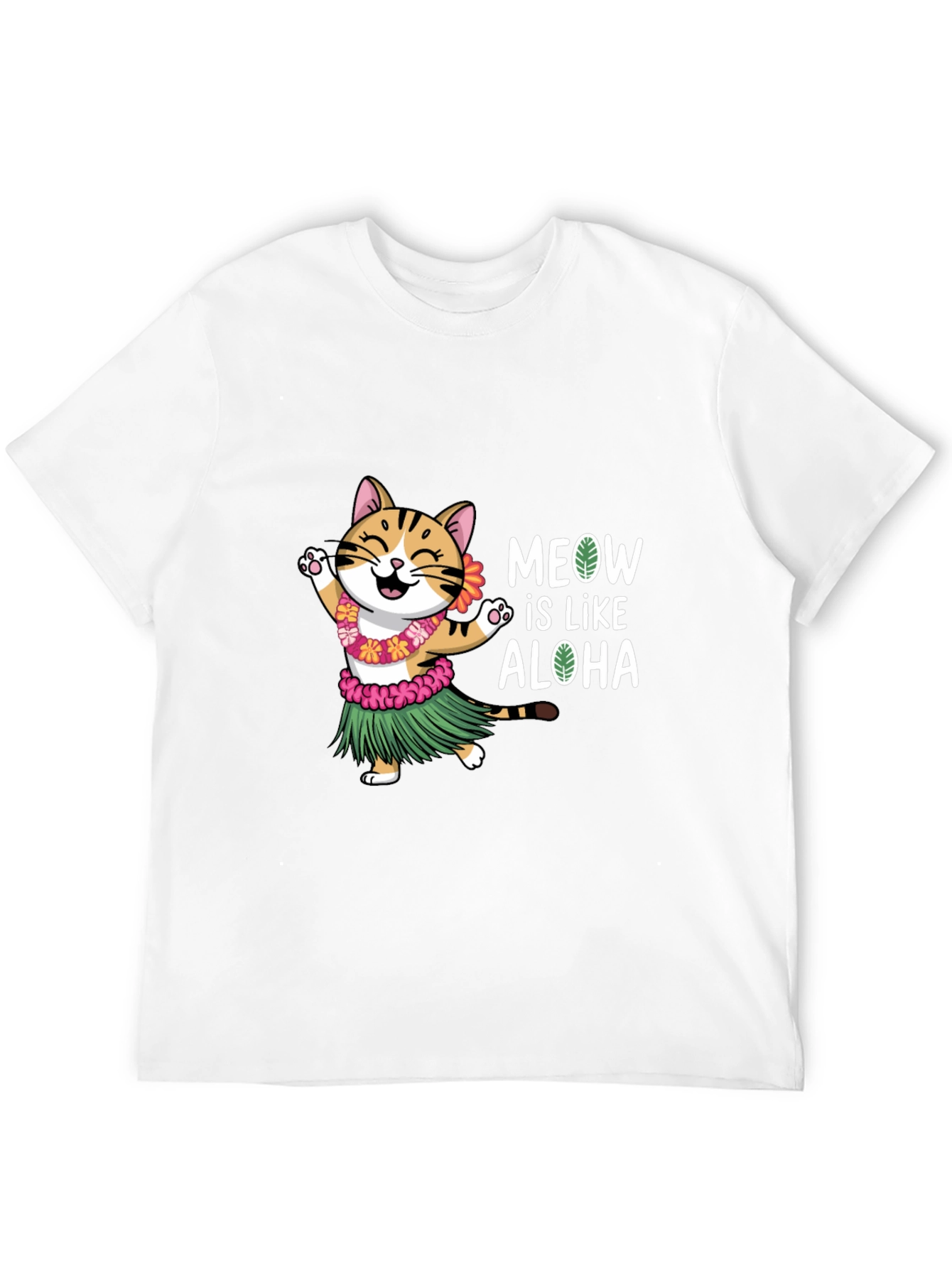 Meow is Like Aloha Cat Hawaiian T-Shirt