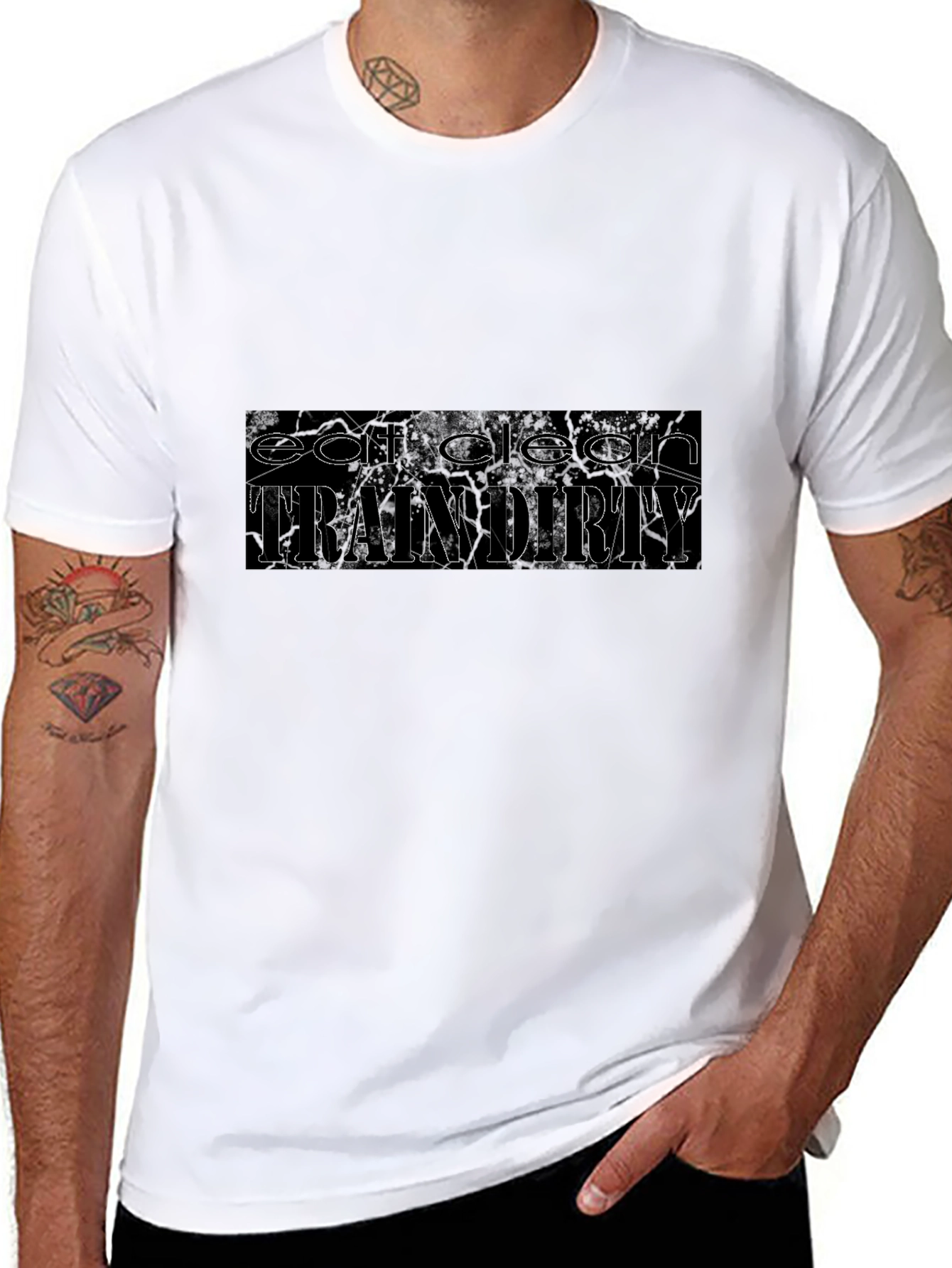Eat Clean Train Dirty Black T-Shirt