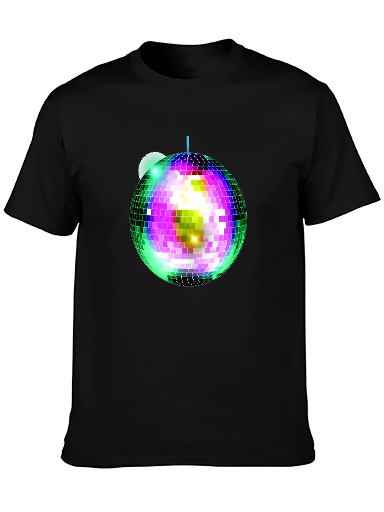 Disco Ball Graphic T-Shirt - Stylish Party Tee