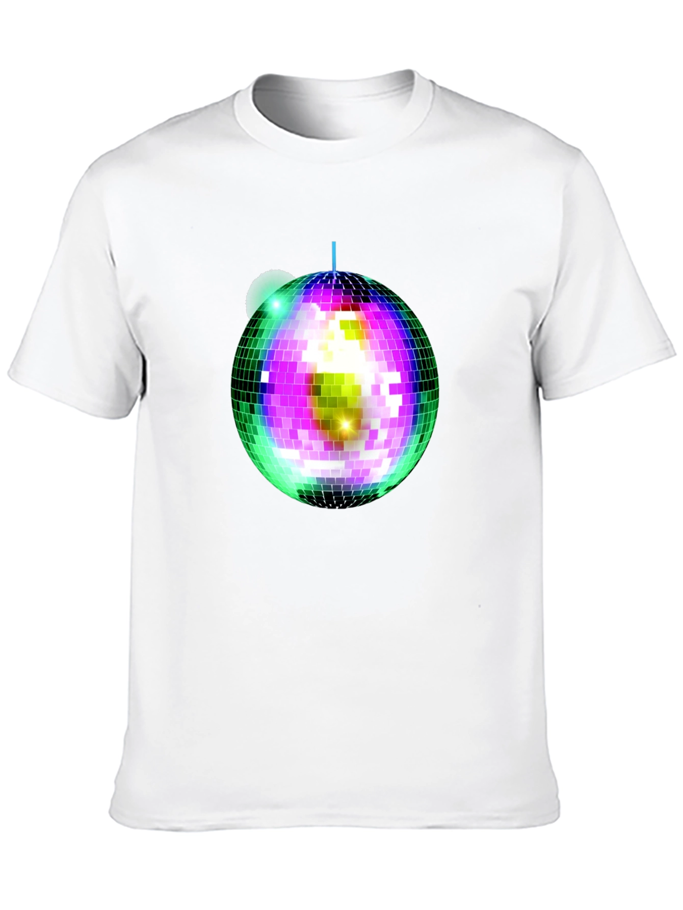 Disco Ball Graphic T-Shirt - Stylish Party Tee