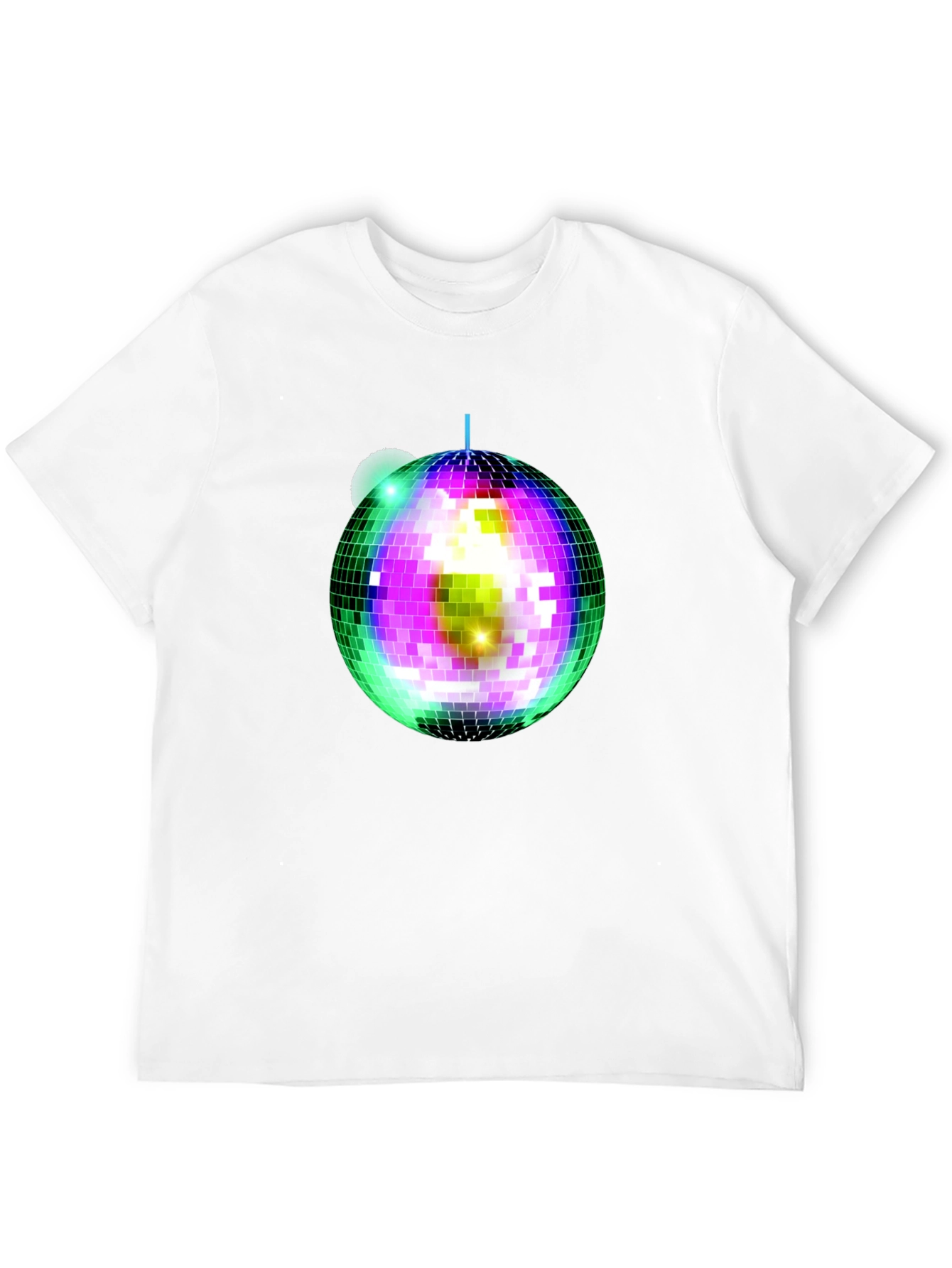 Disco Ball Graphic T-Shirt - Stylish Party Tee