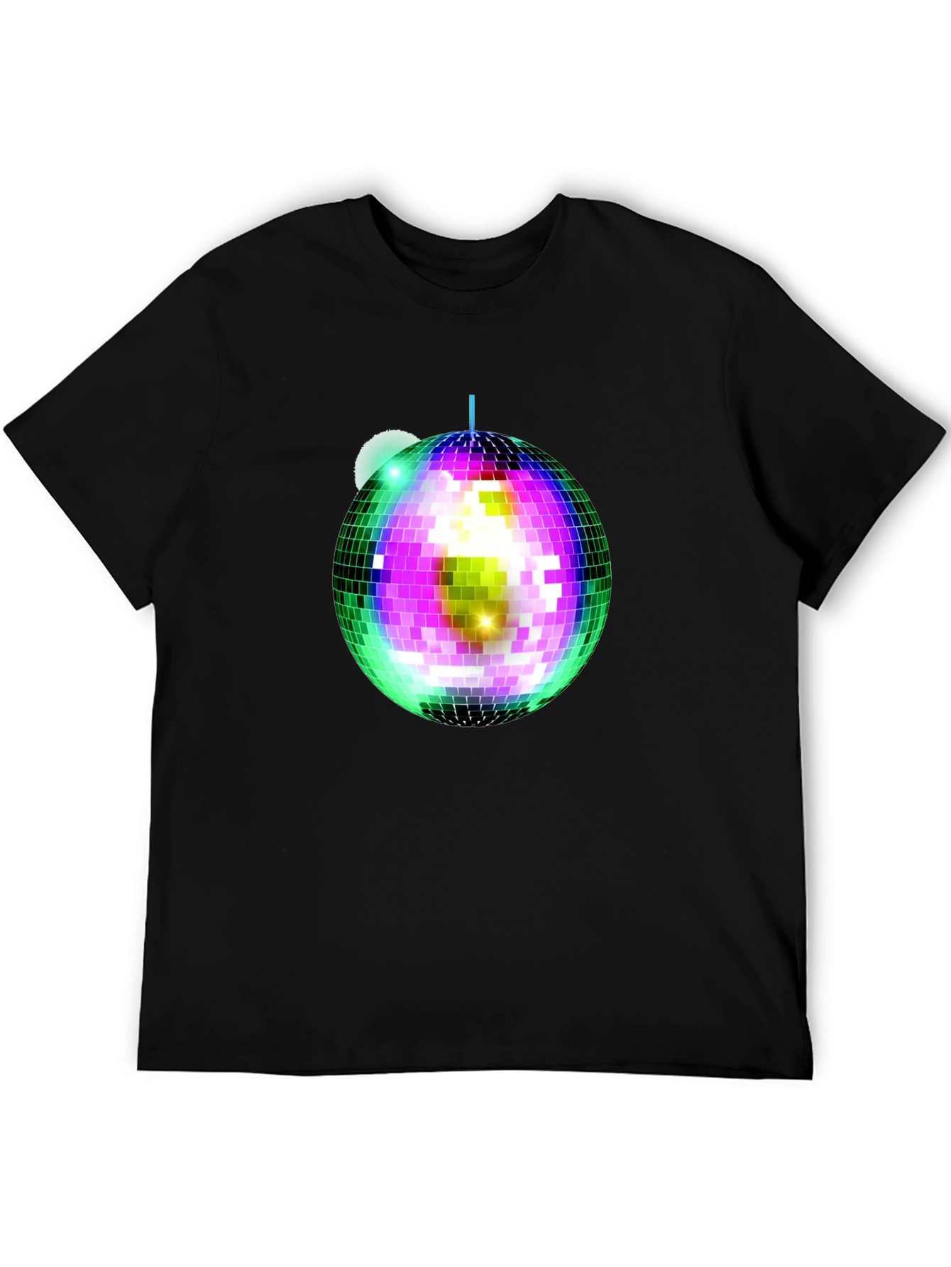 Disco Ball Graphic T-Shirt - Stylish Party Tee