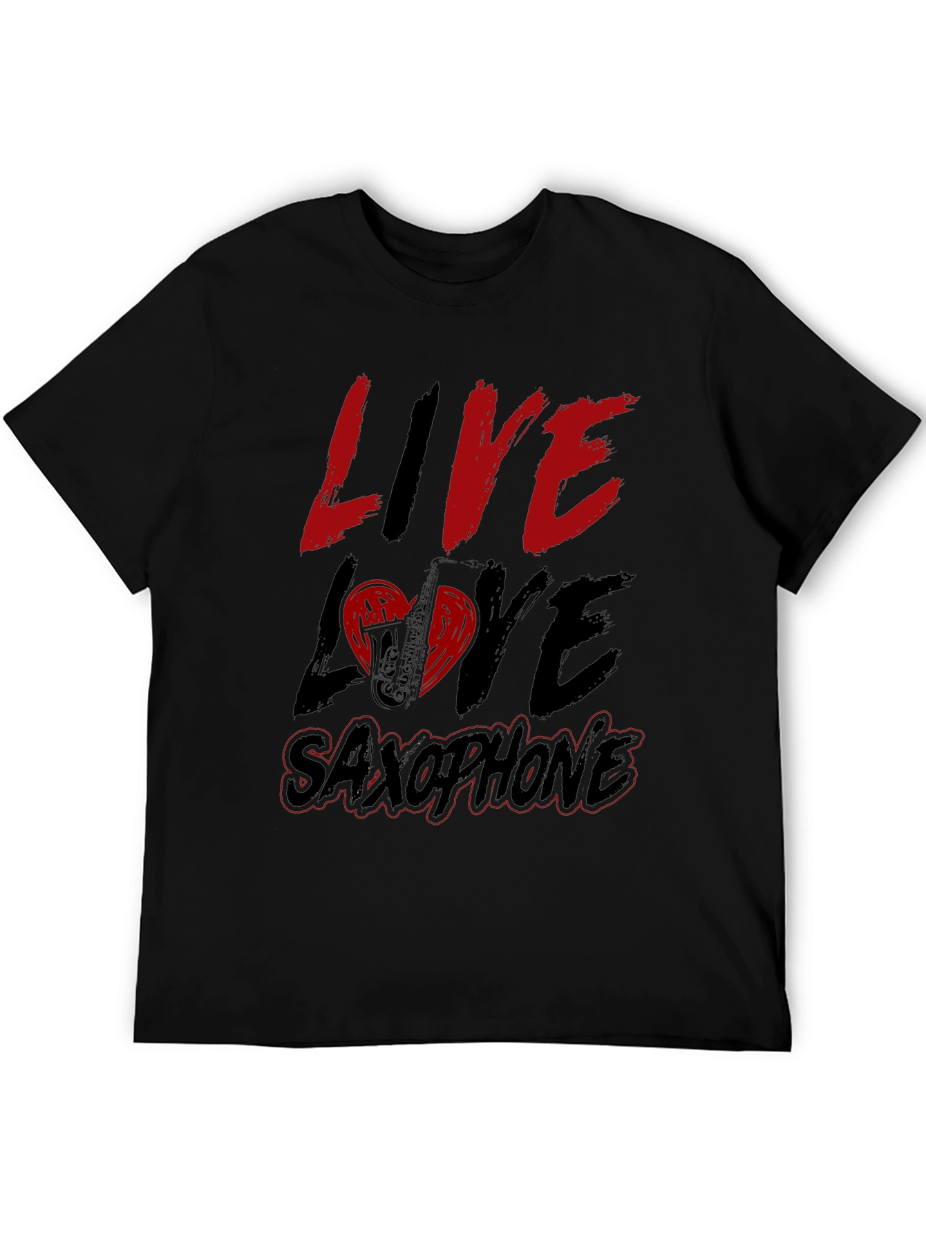 Live Love Saxophone T-Shirt - Music Lover Tee