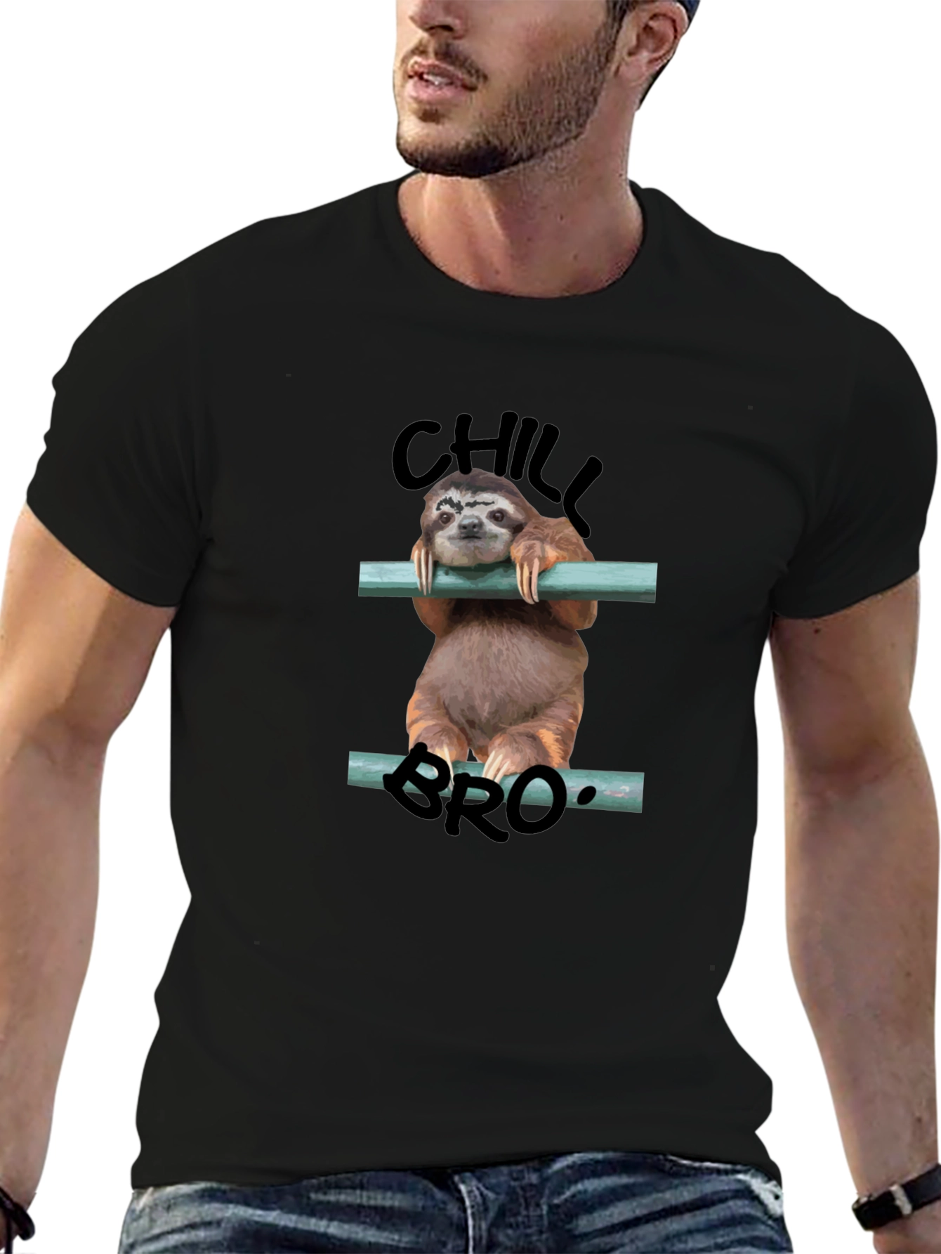 Chill Bro Sloth Graphic Tee - Relaxed Fit