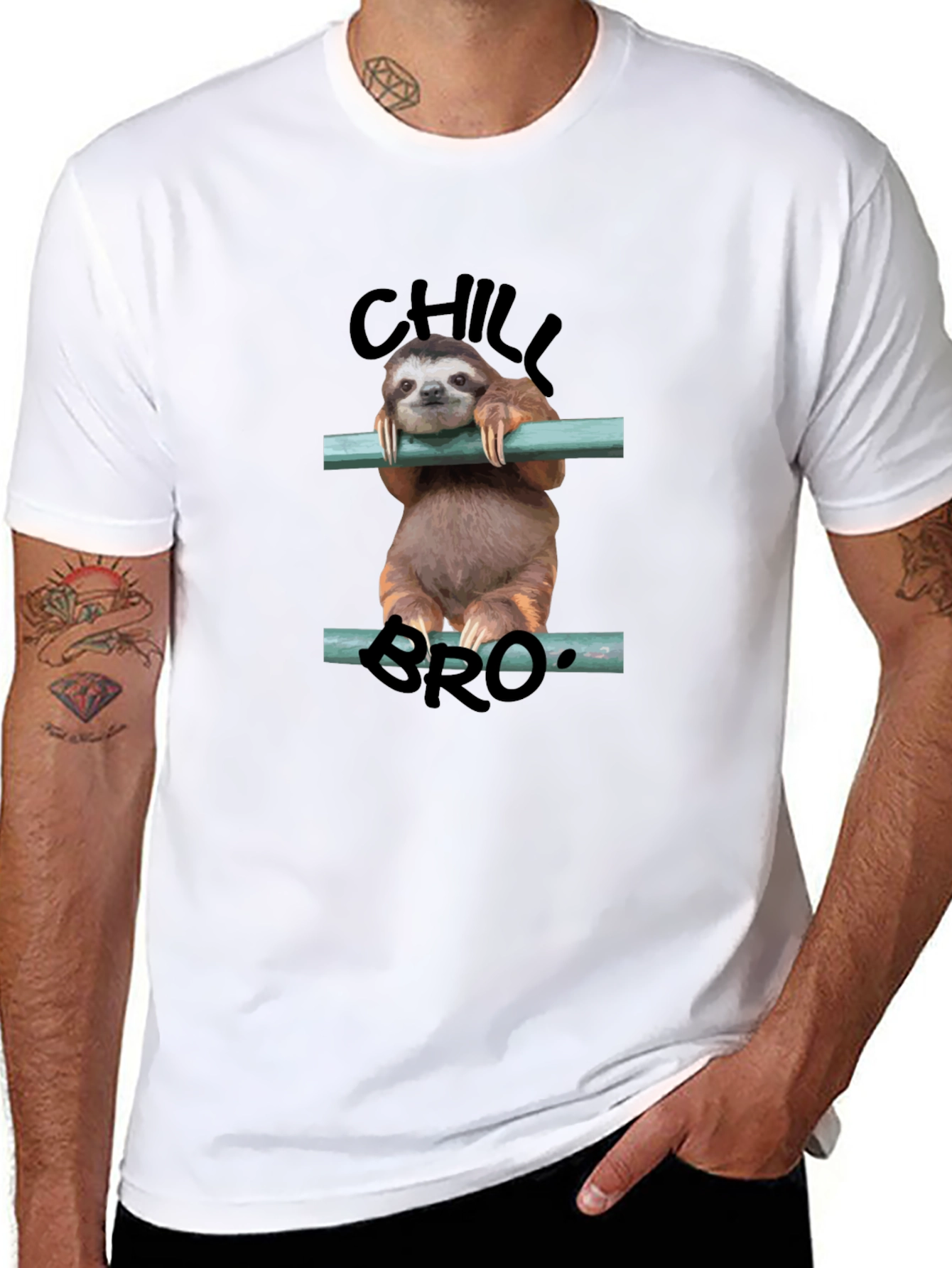 Chill Bro Sloth Graphic Tee - Relaxed Fit