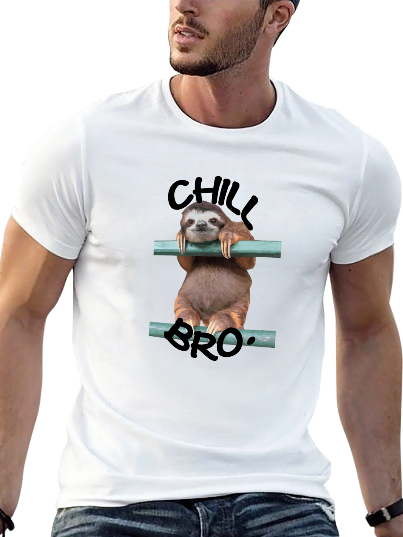 Chill Bro Sloth Graphic Tee - Relaxed Fit