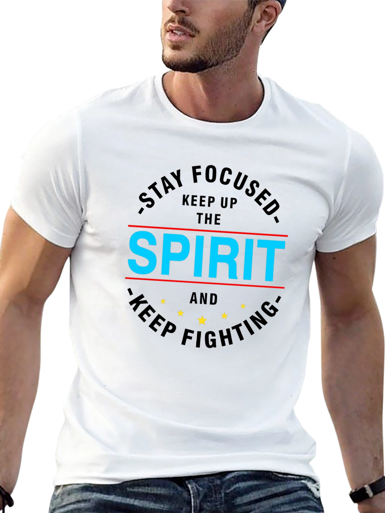 Stay Focused - Spirit Graphic Print T-Shirt
