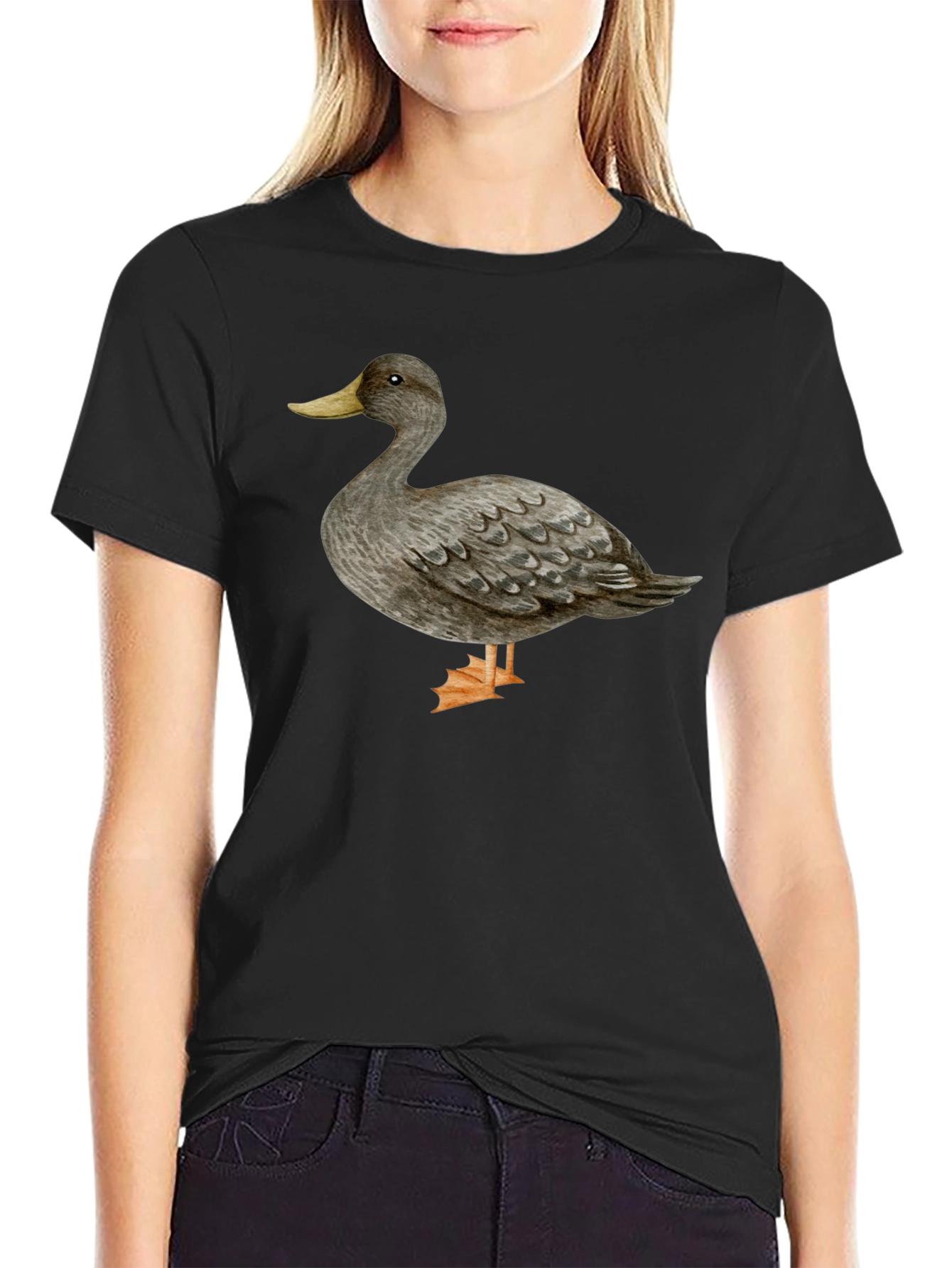 Duck Graphic T-Shirt - Casual Black Tee