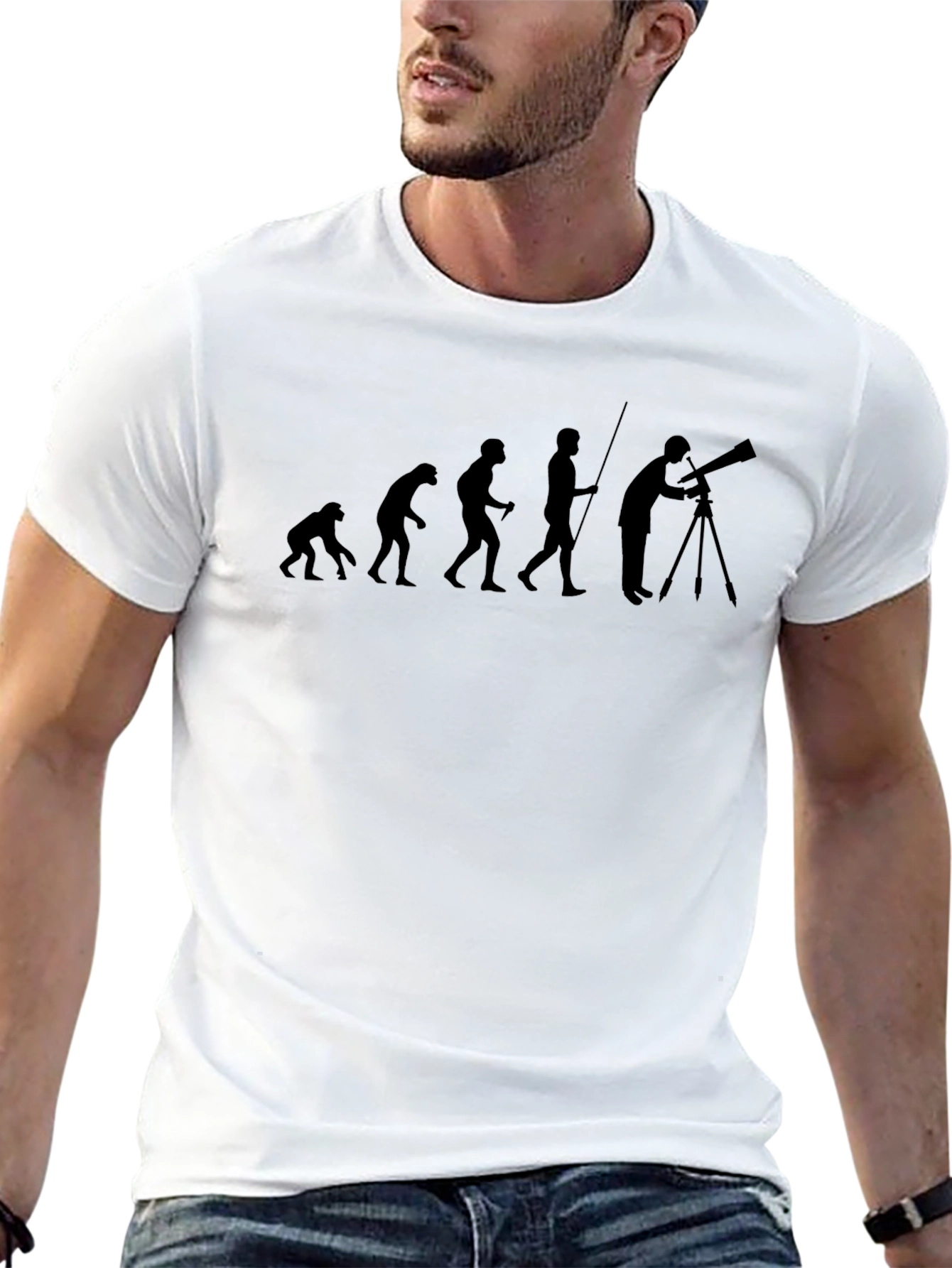 Evolution of Astronomy Black T-Shirt