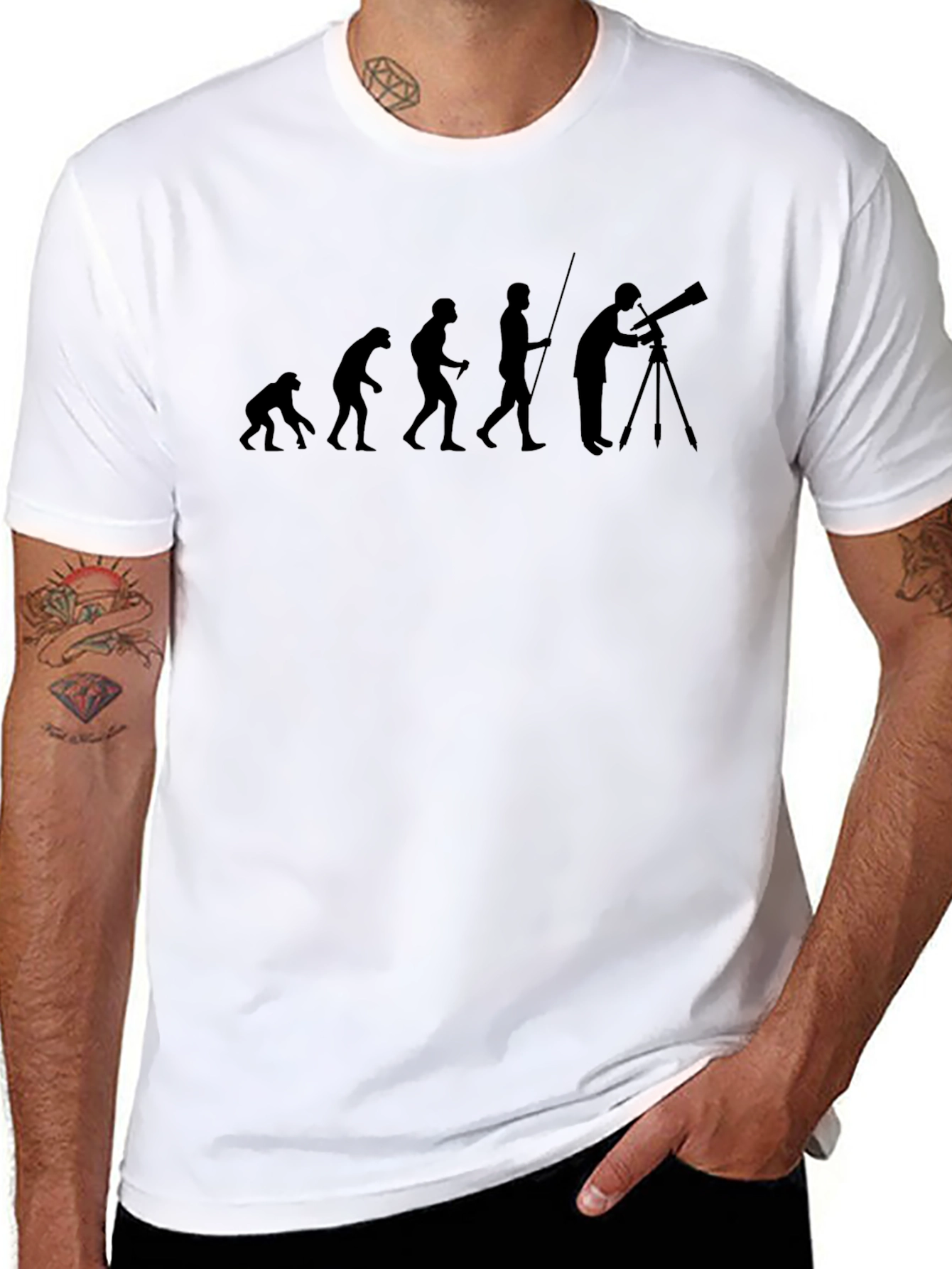 Evolution of Astronomy Black T-Shirt