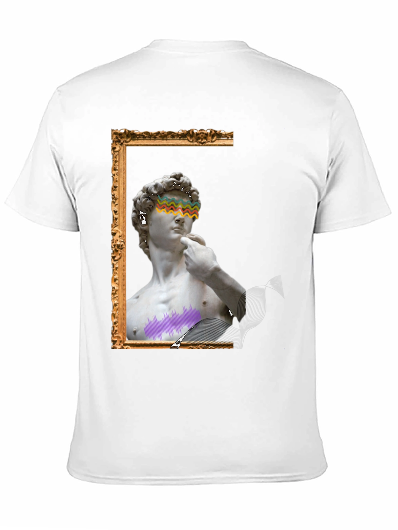 David Statue Graphic Tee - Artistic Black T-Shirt