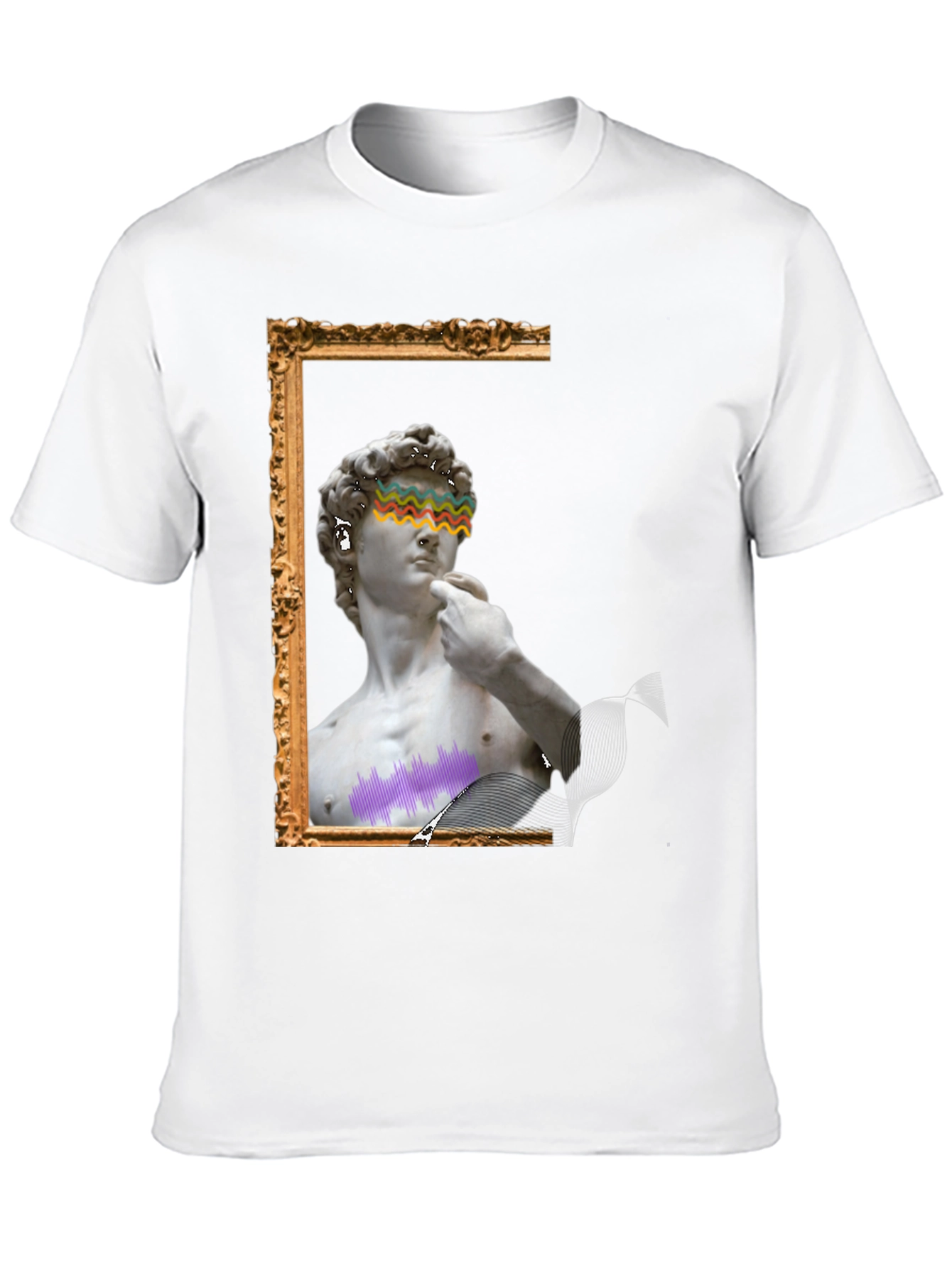 David Statue Graphic Tee - Artistic Black T-Shirt