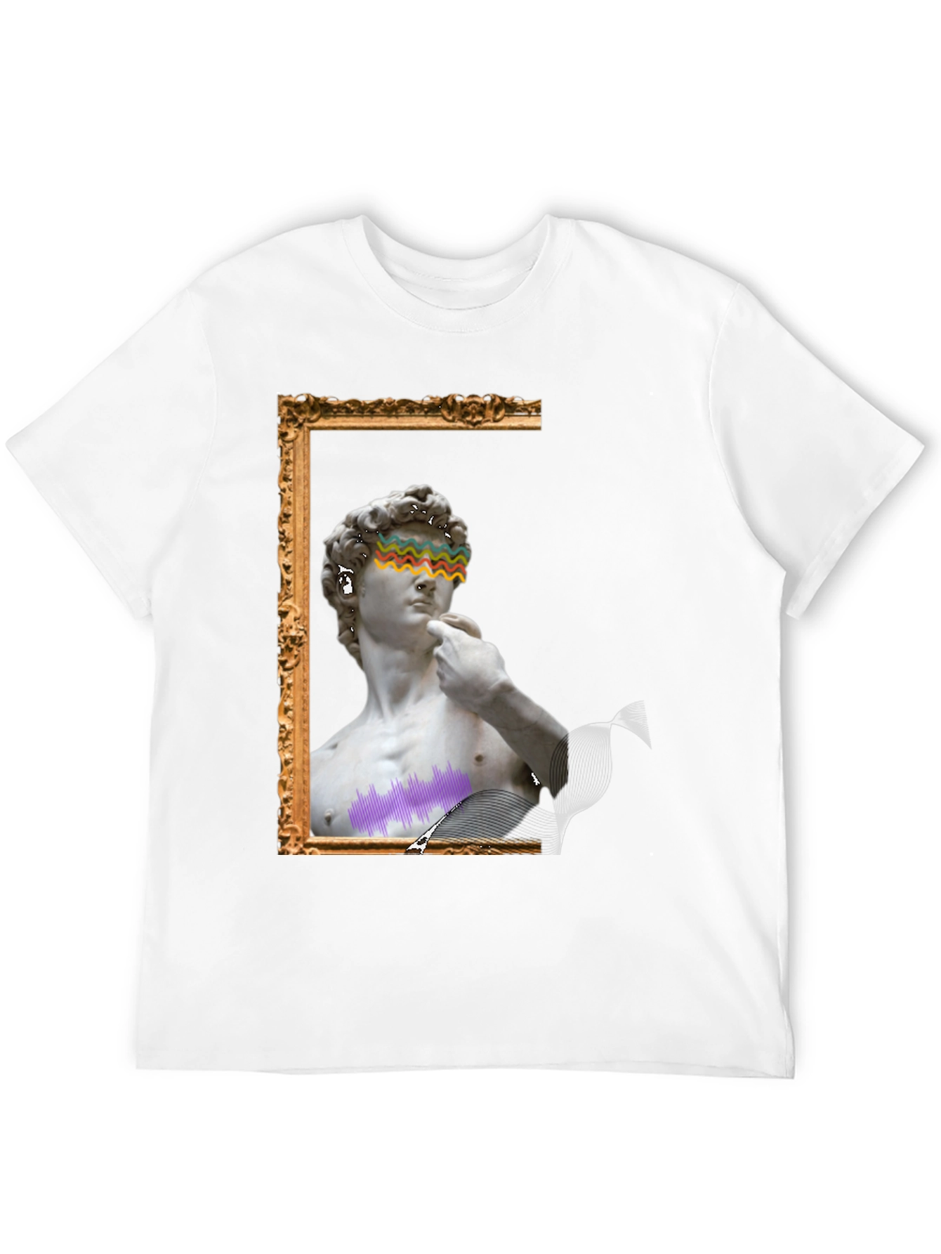 David Statue Graphic Tee - Artistic Black T-Shirt