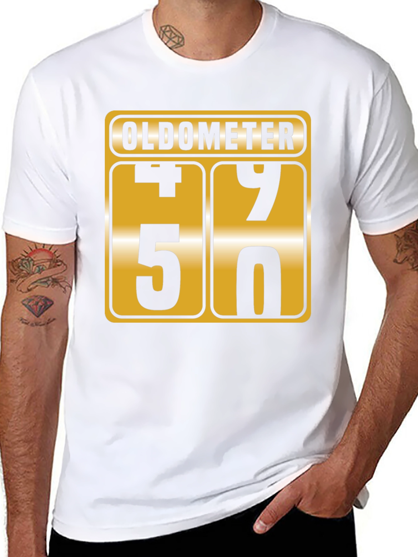 Funny 50th Birthday Oldometer T-Shirt