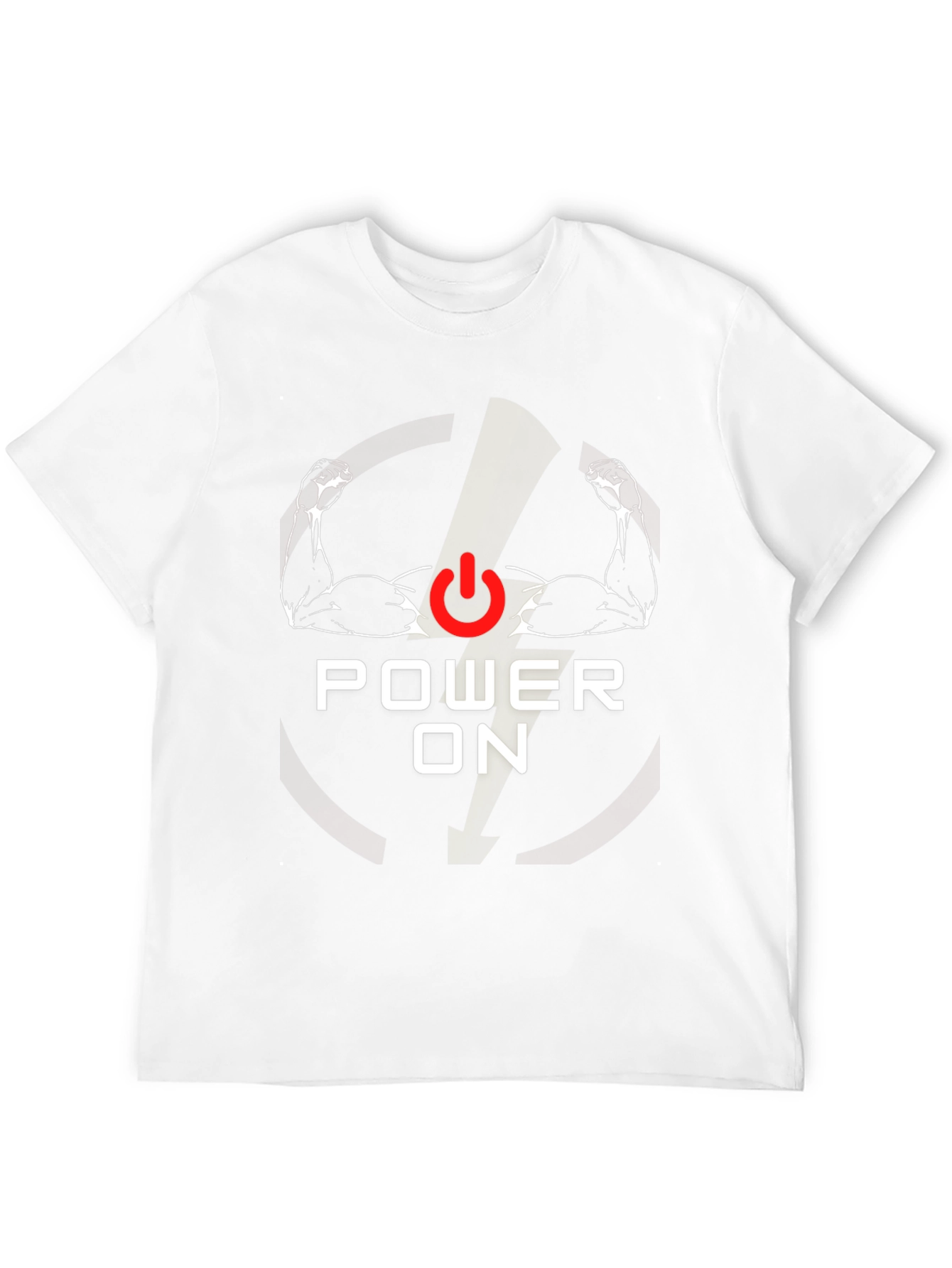 Power On Graphic Tee - Gym Motivation Shirt
