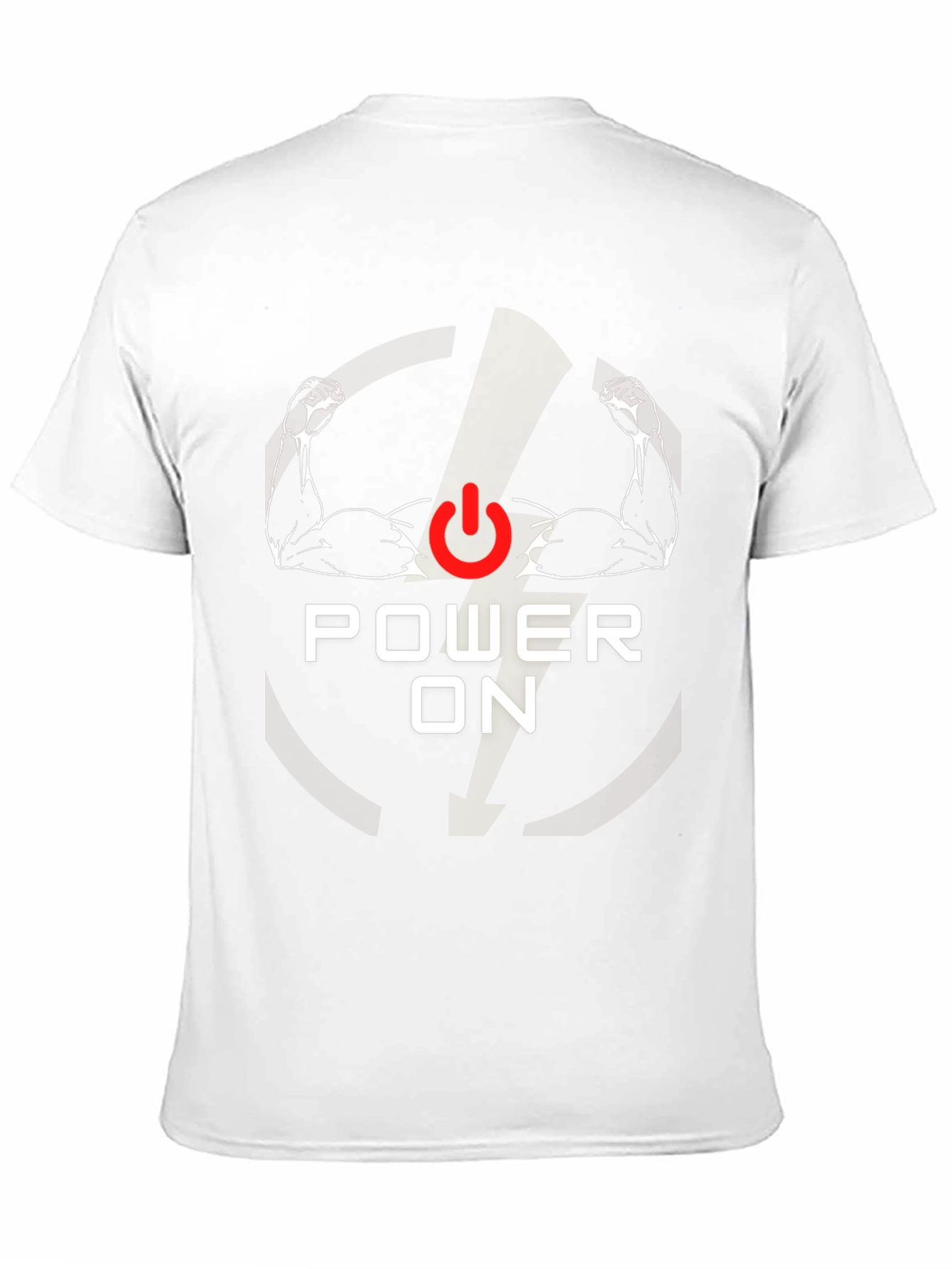 Power On Graphic Tee - Gym Motivation Shirt