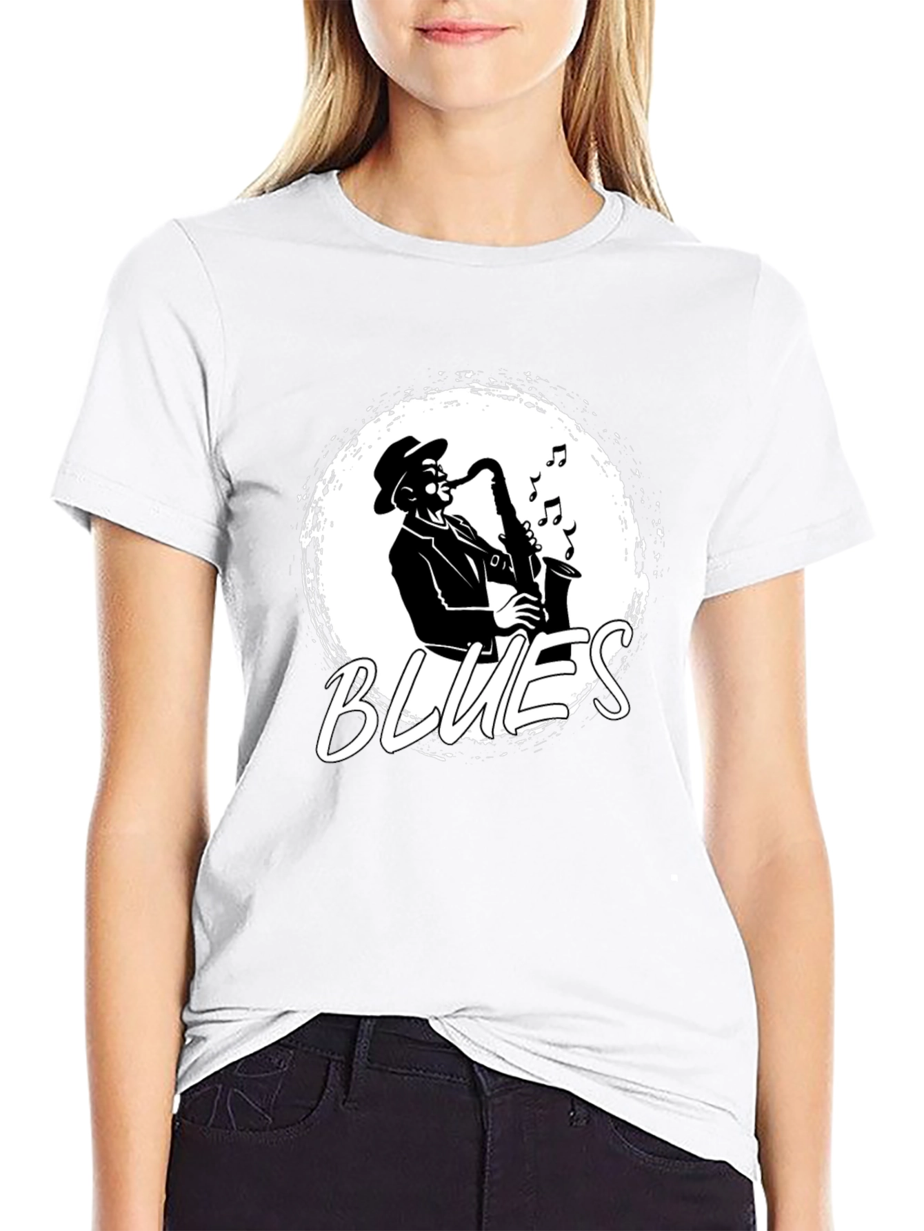 Blues Saxophone T-Shirt - Stylish Music Tee