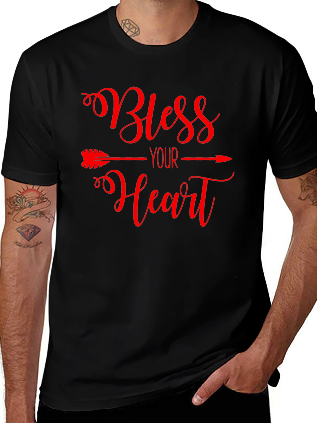 Bless Your Heart Graphic Tee - Black