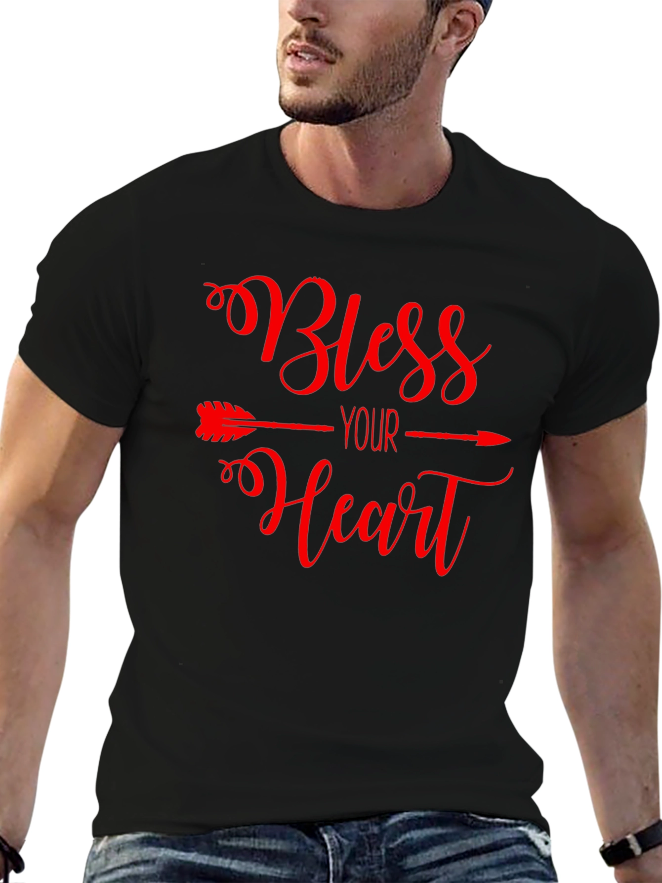 Bless Your Heart Graphic Tee - Black
