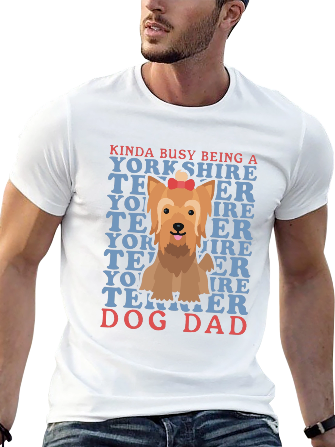 Dog Dad Yorkshire Terrier Graphic T-Shirt