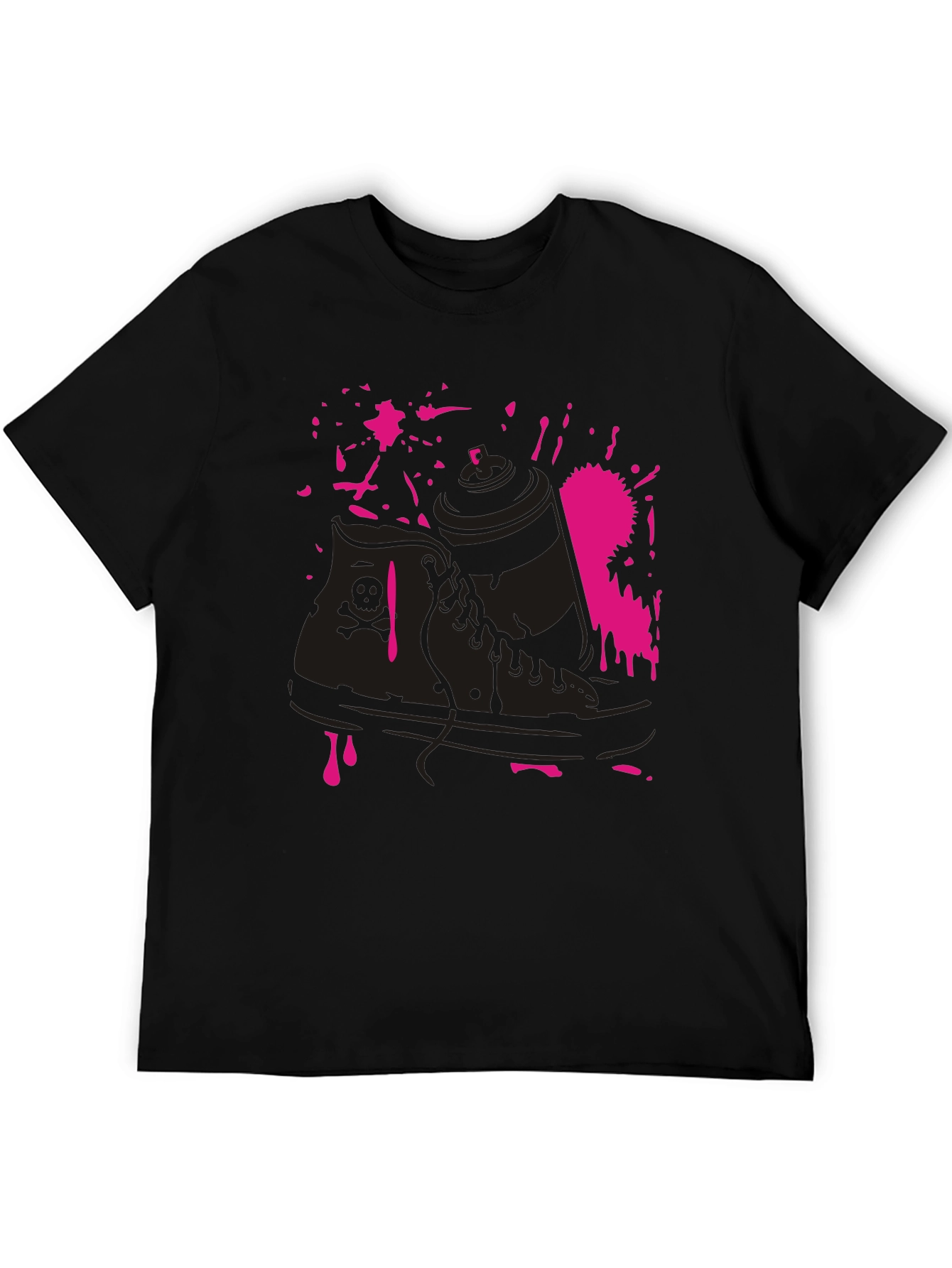 Sneaker & Spray Paint Graphic T-Shirt