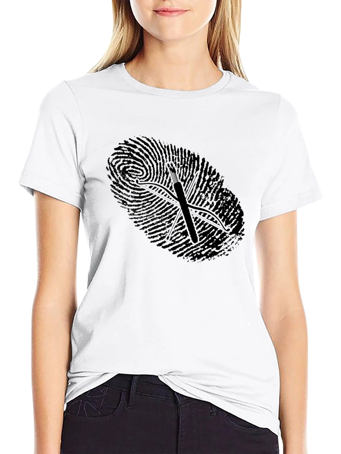 Black Fingerprint Archer T-Shirt