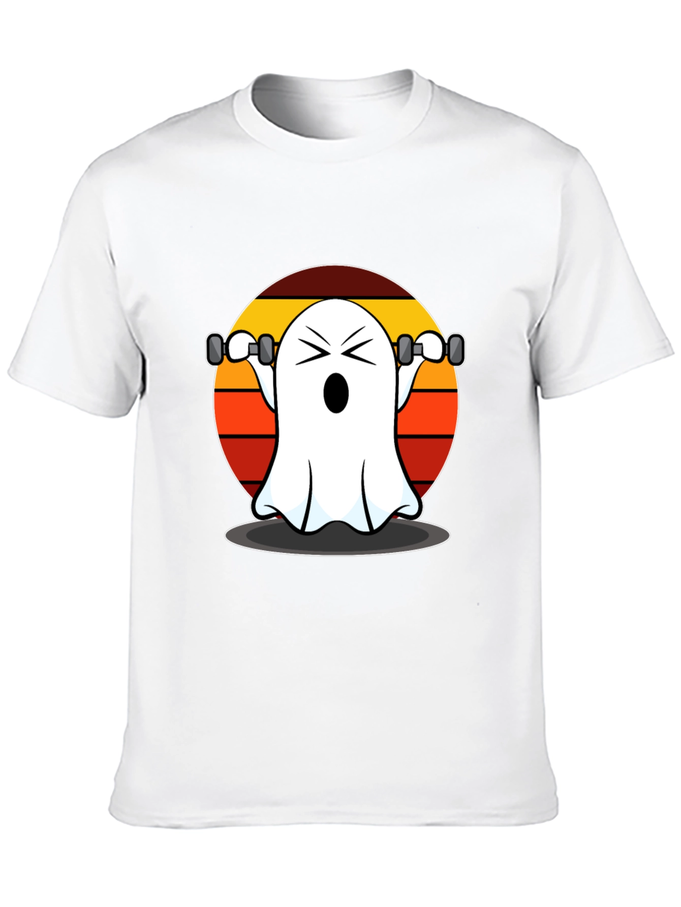 Funny Ghost Lifting Weights T-Shirt