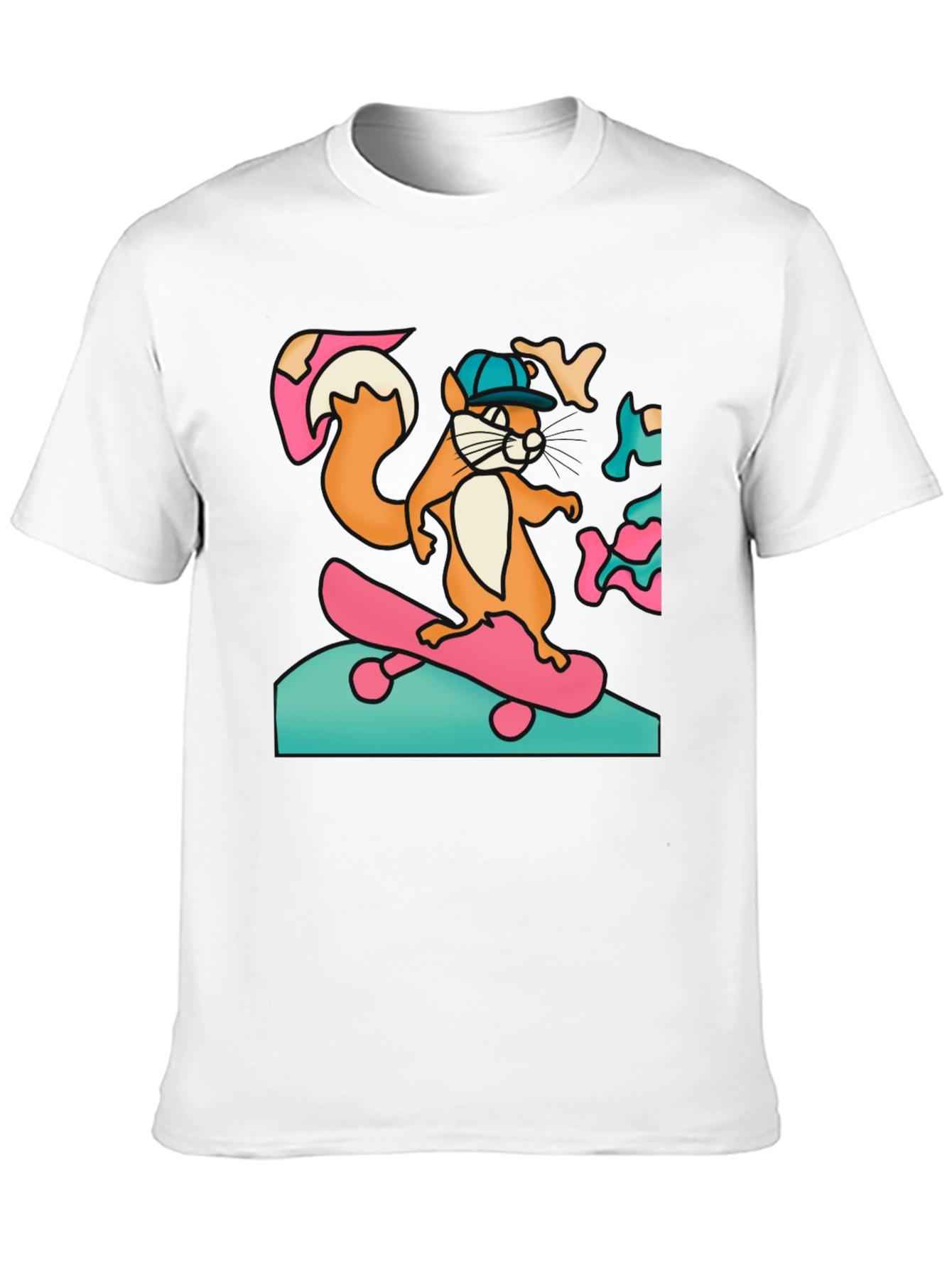 Skateboarding Squirrel Graphic Tee