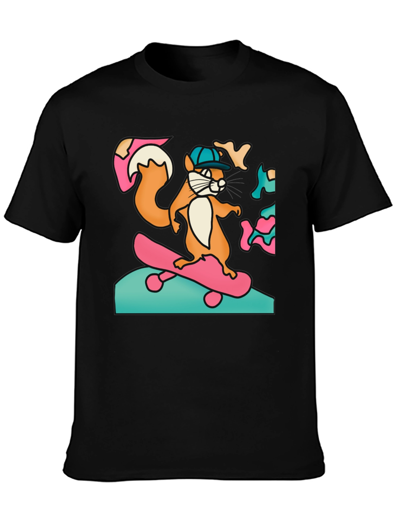 Skateboarding Squirrel Graphic Tee