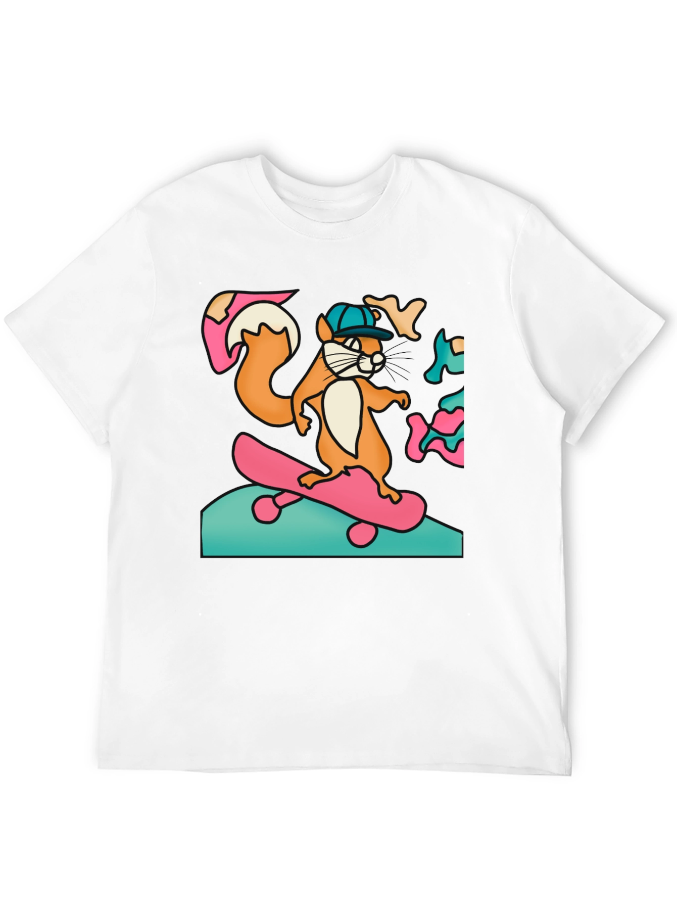 Skateboarding Squirrel Graphic Tee