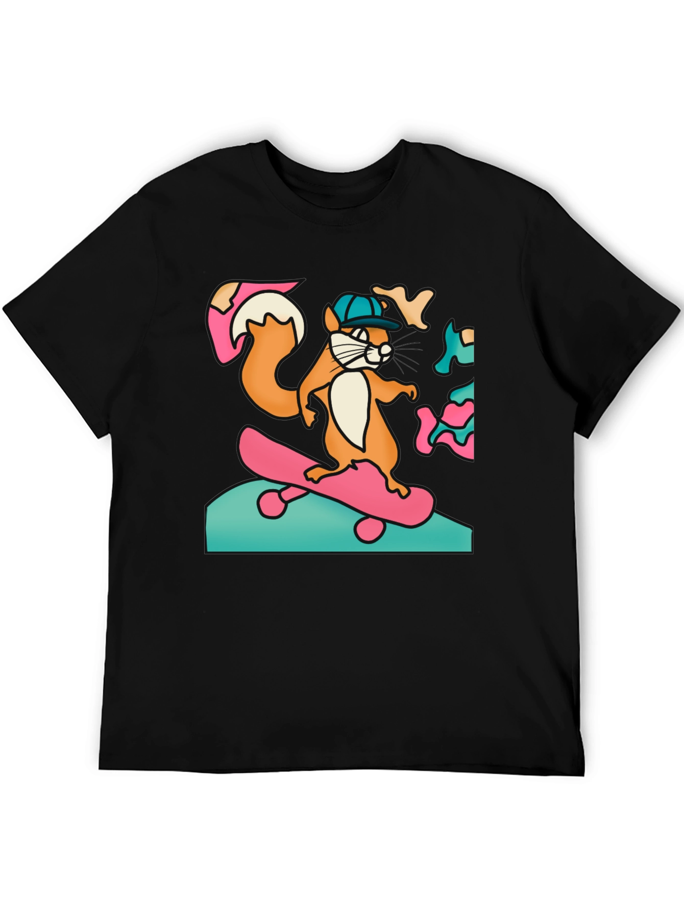 Skateboarding Squirrel Graphic Tee