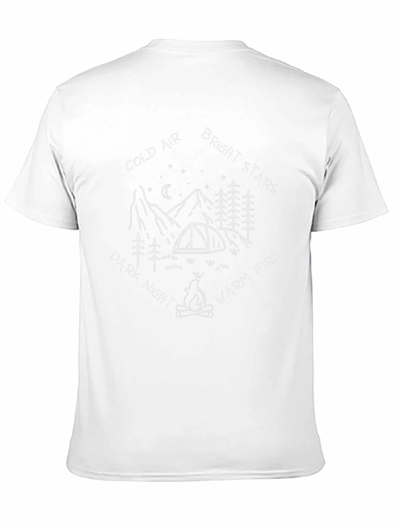 Camping Adventure Tee: Cold Air Bright Stars Graphic T-Shirt