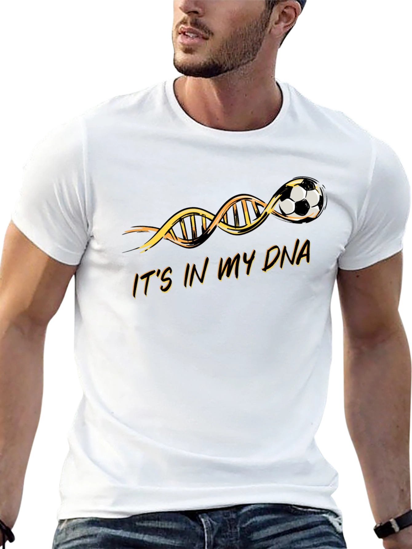 Soccer in My DNA Black Graphic T-Shirt