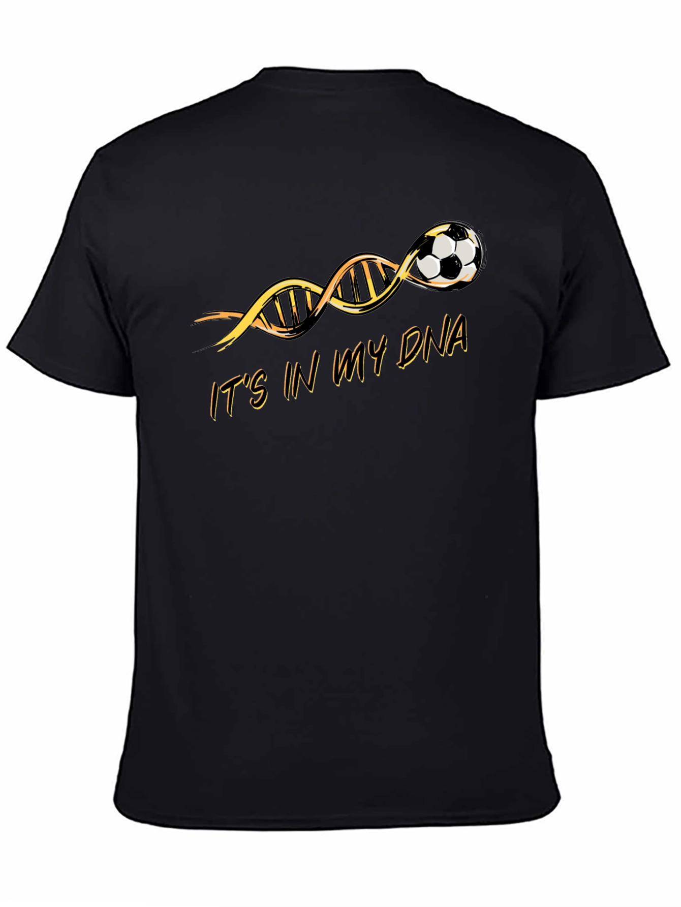 Soccer in My DNA Black Graphic T-Shirt