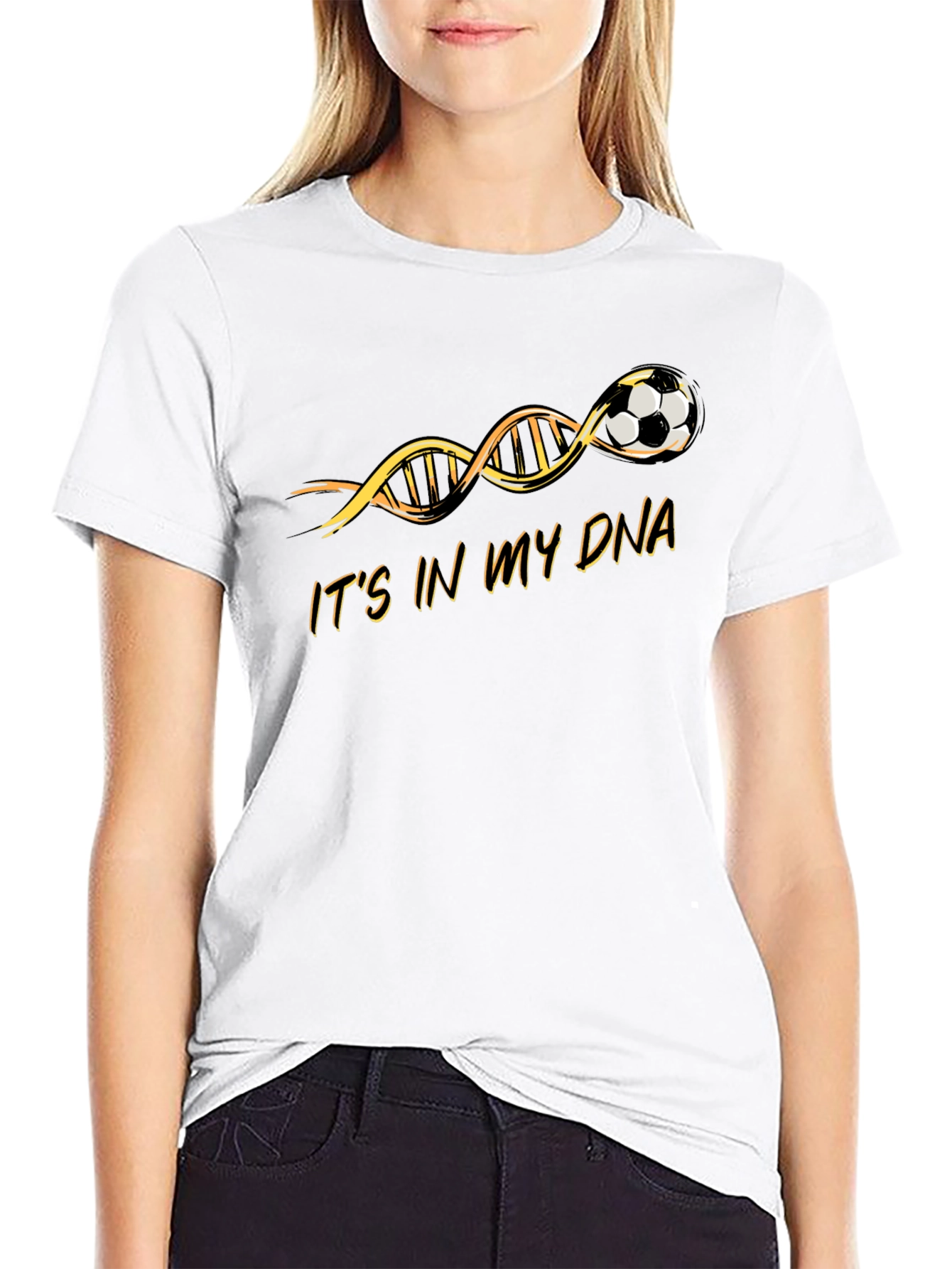 Soccer in My DNA Black Graphic T-Shirt
