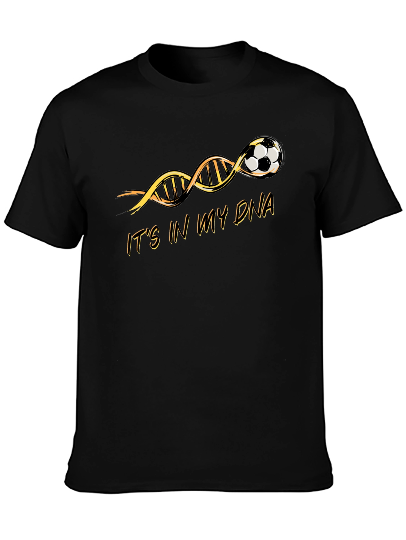 Soccer in My DNA Black Graphic T-Shirt