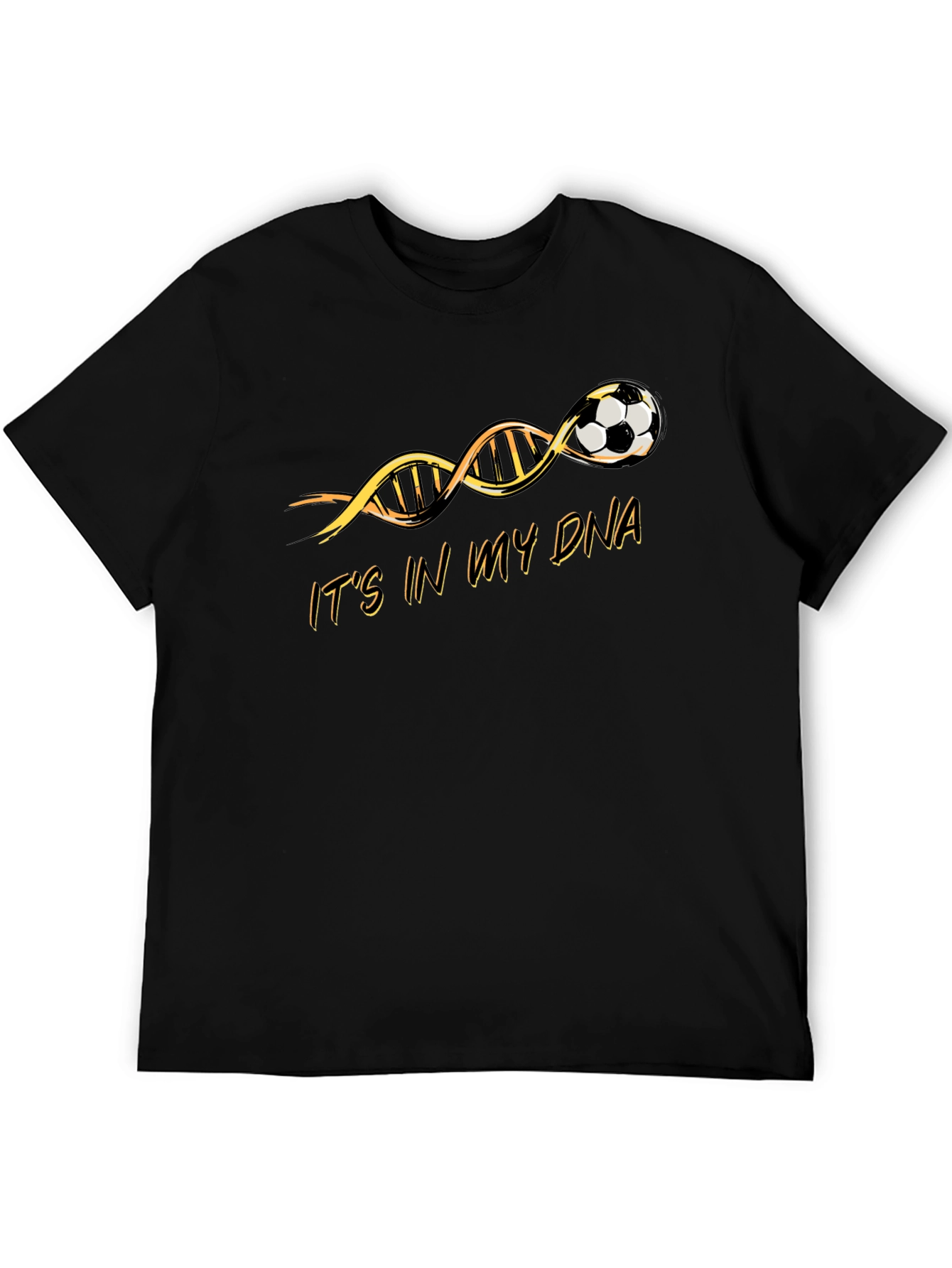 Soccer in My DNA Black Graphic T-Shirt