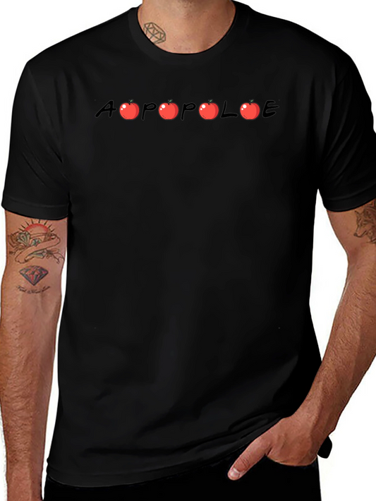 A Apple Pole - Graphic Black T-Shirt