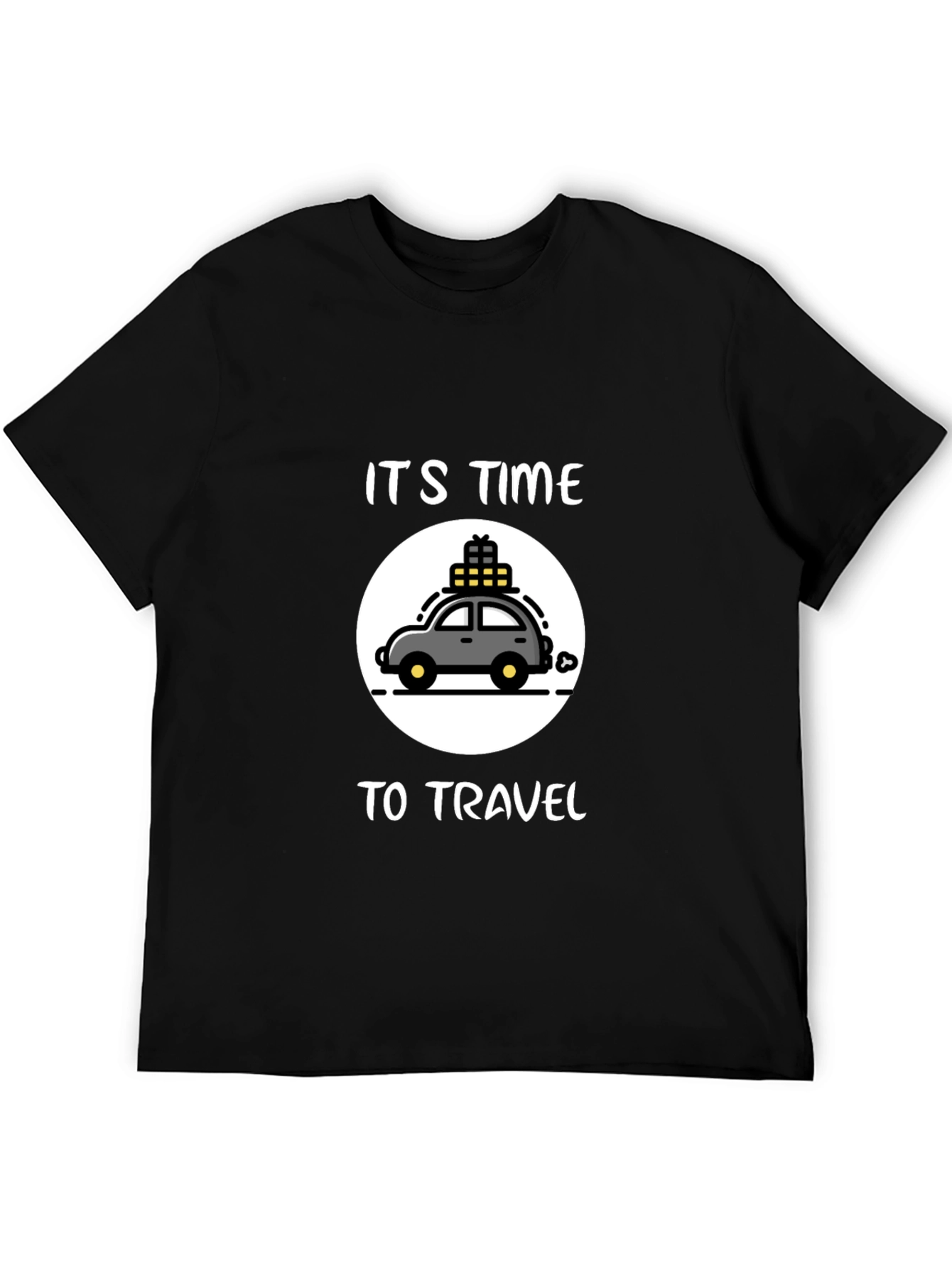 Travel Time Graphic Tee - Black Unisex T-Shirt