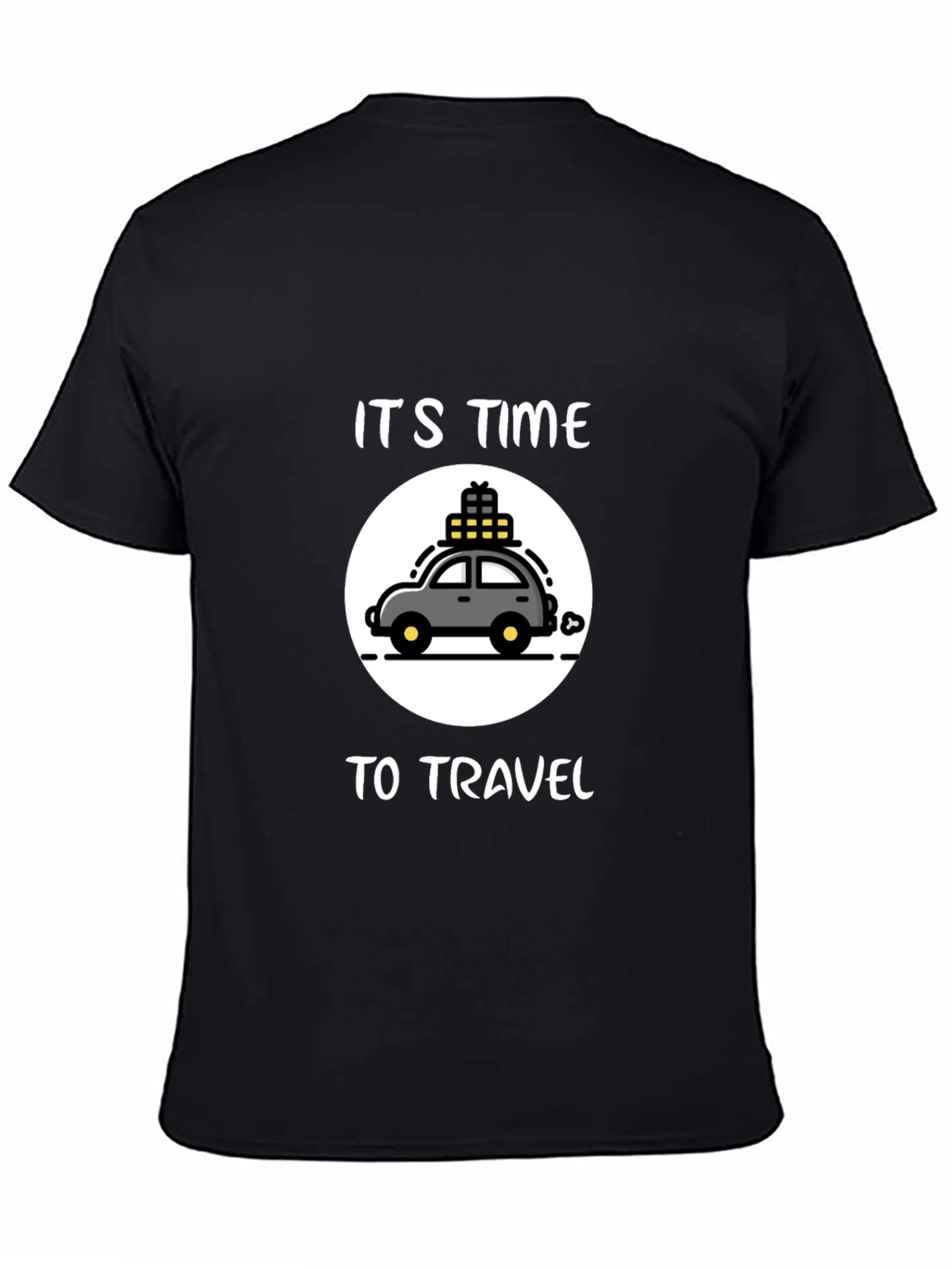 Travel Time Graphic Tee - Black Unisex T-Shirt