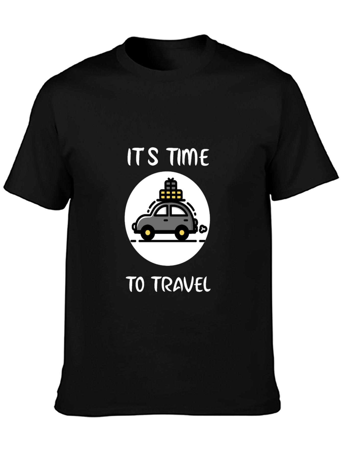 Travel Time Graphic Tee - Black Unisex T-Shirt