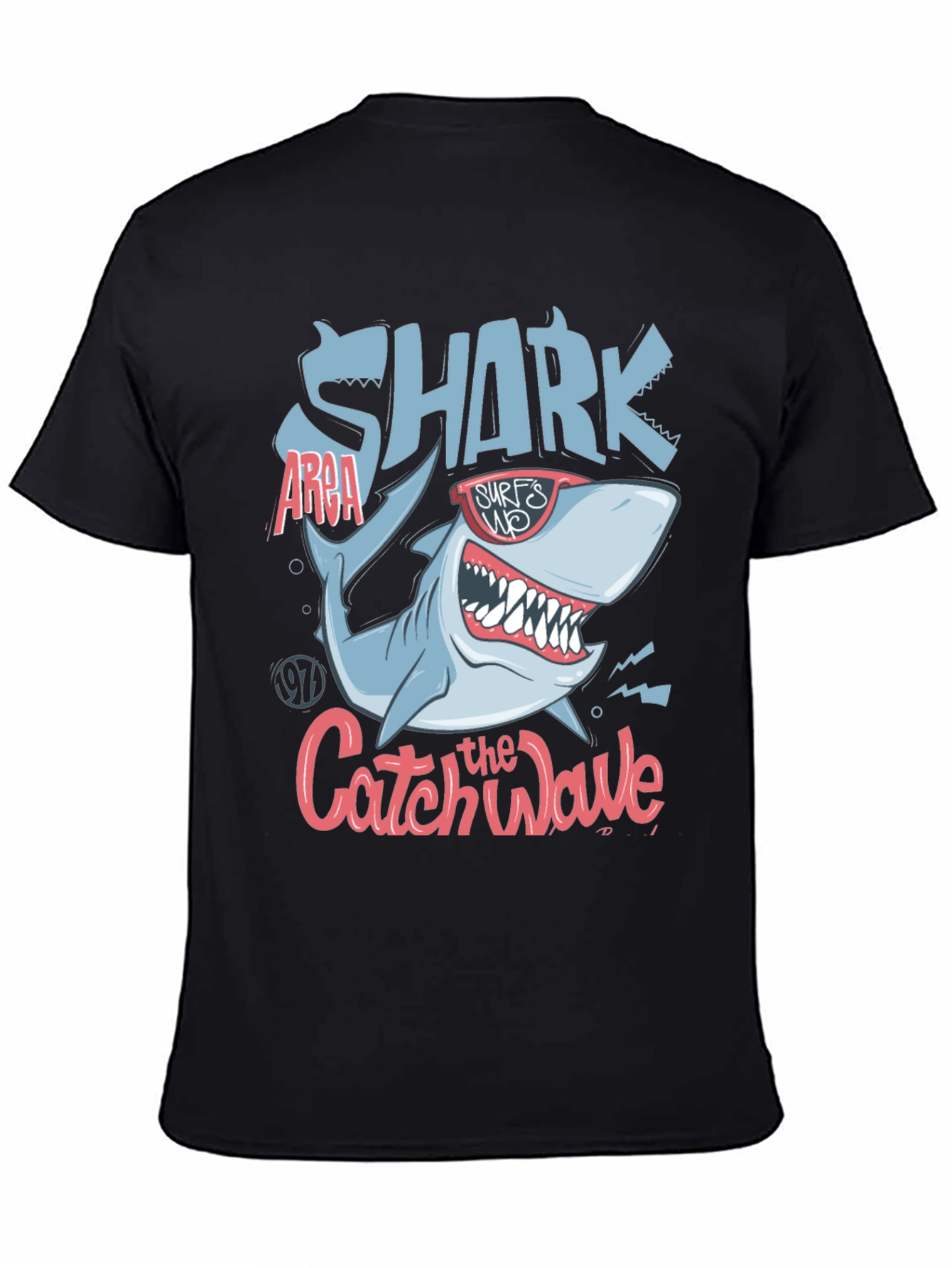 Shark Catch the Wave Graphic Tee - Surfs Up!