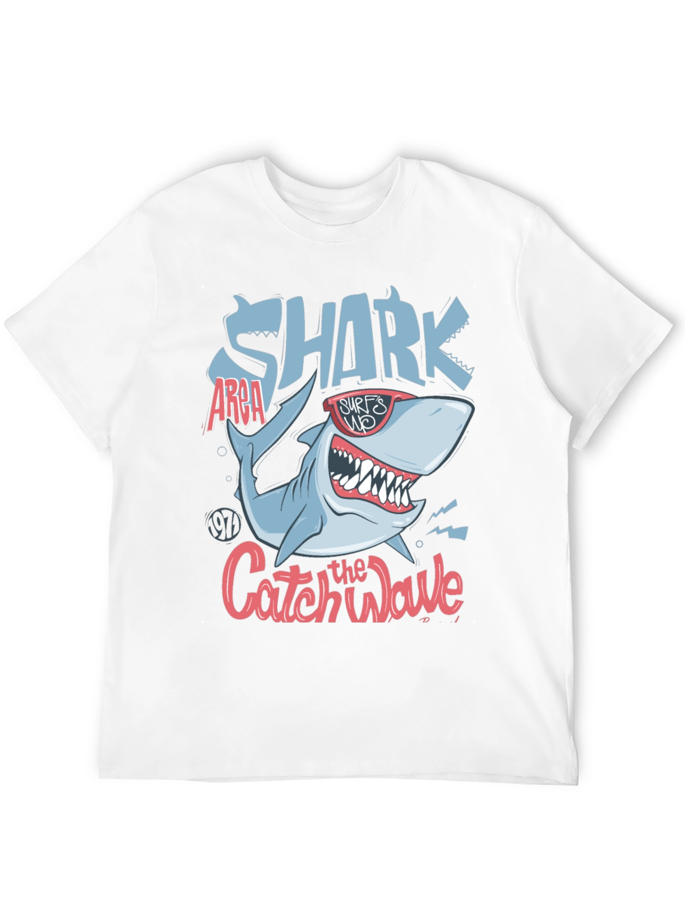 Shark Catch the Wave Graphic Tee - Surfs Up!