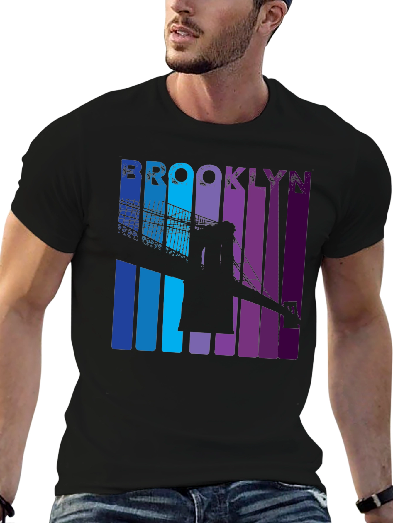 Brooklyn Bridge Silhouette Graphic T-Shirt