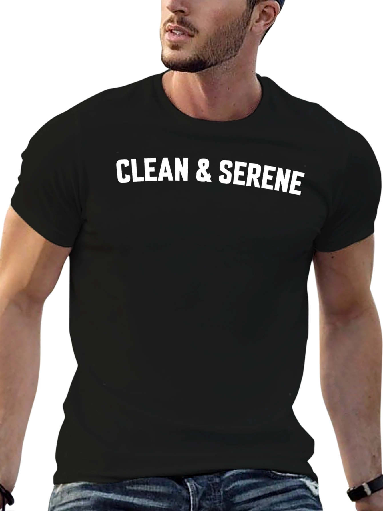 Clean & Serene Graphic Tee - Black