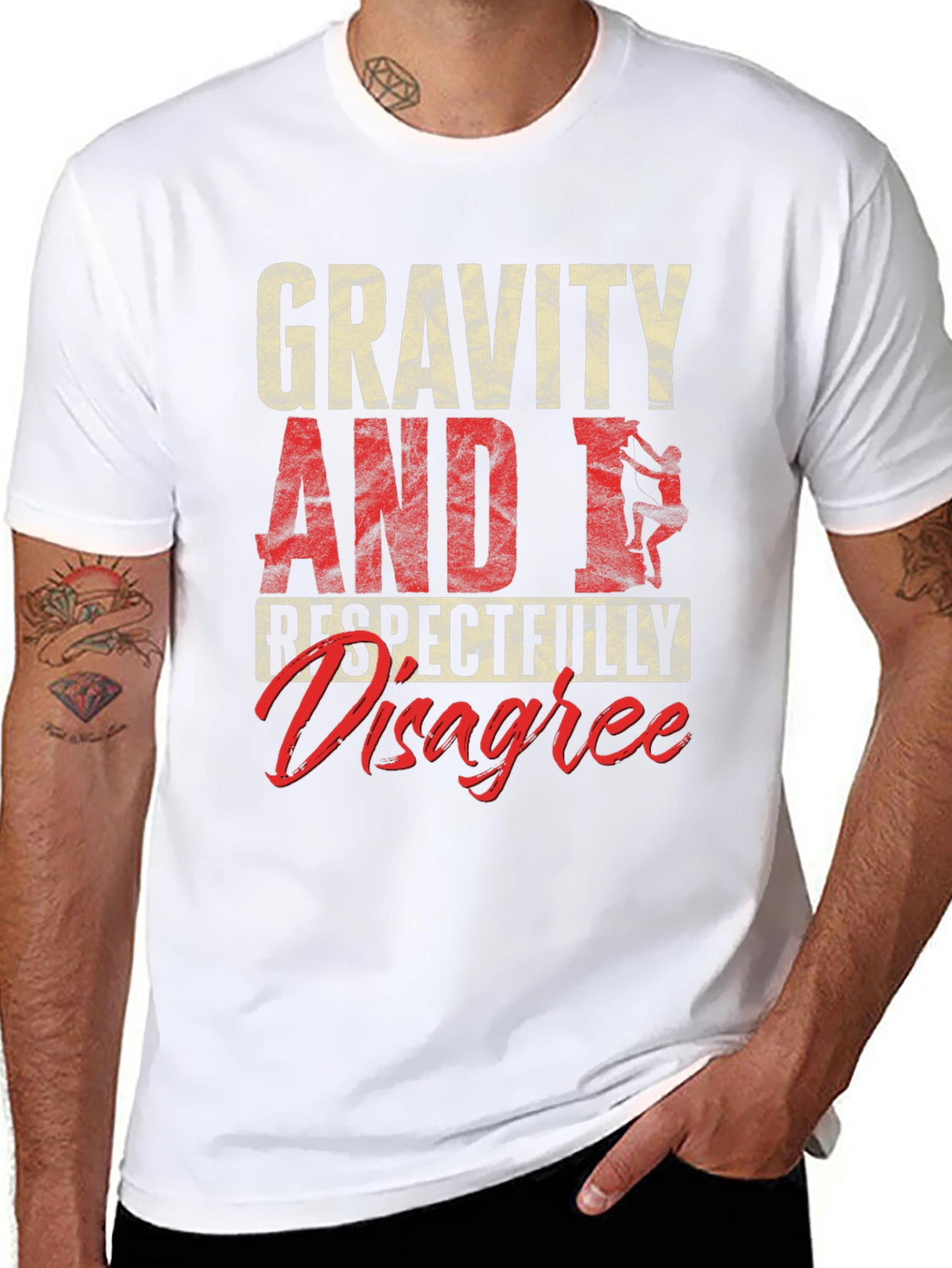 Gravity Disagree T-Shirt Climbing Rock Sports Tee